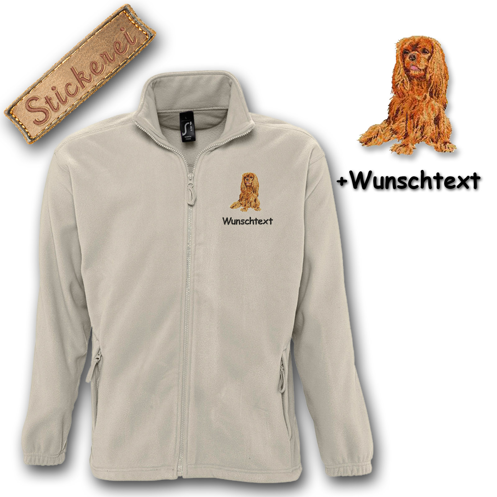 Fleecejacke Cavalier King Charles Spaniel – Bild 6