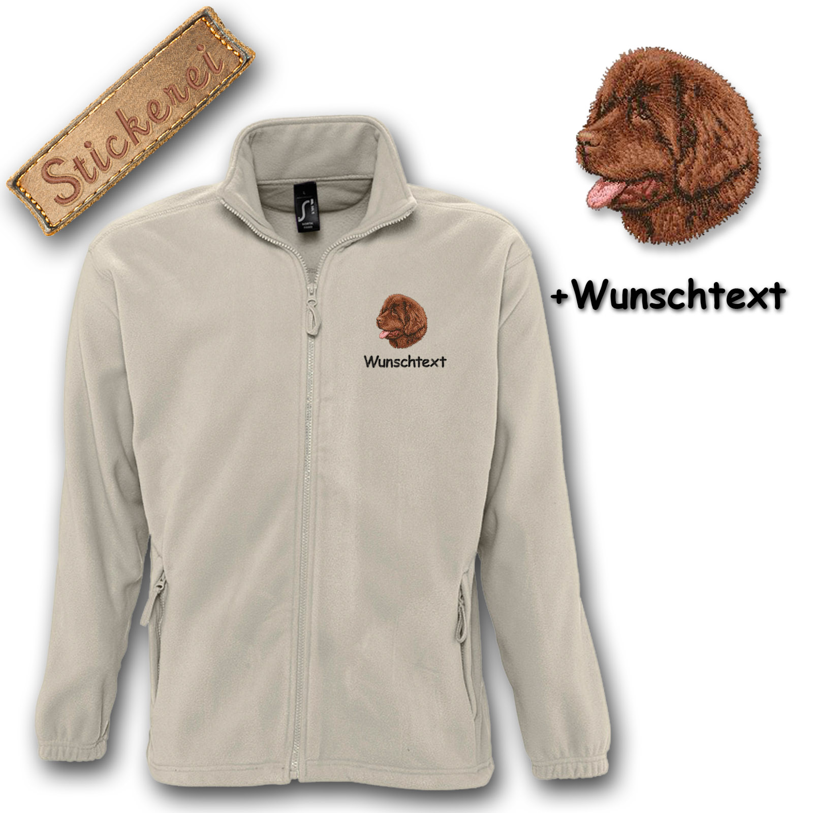Fleecejacke Neufundländer – Bild 6