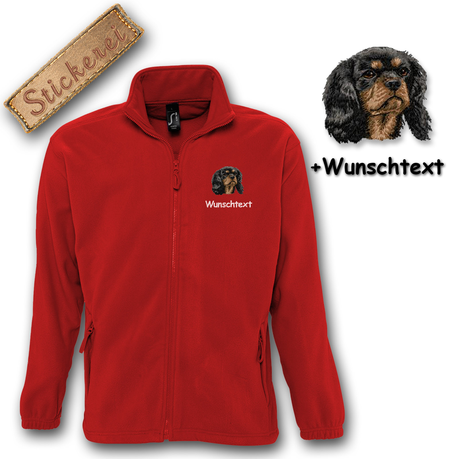 Kinder-Fleecejacke Cavalier King Charles Spaniel – Bild 3
