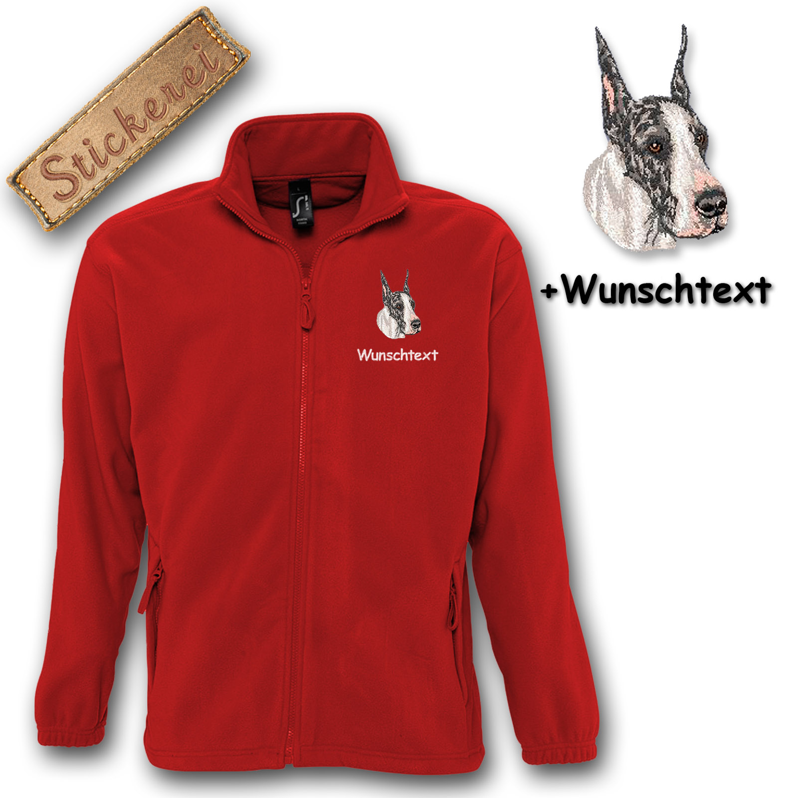 Kinder-Fleecejacke Dogge – Bild 3