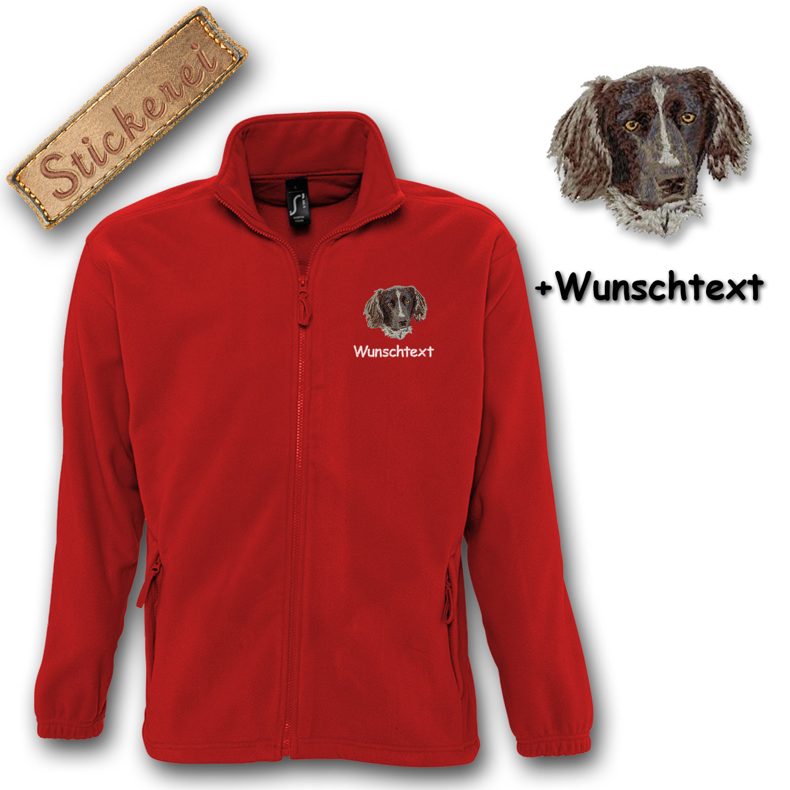 Kinder-Fleecejacke Kleiner Münsterländer – Bild 3
