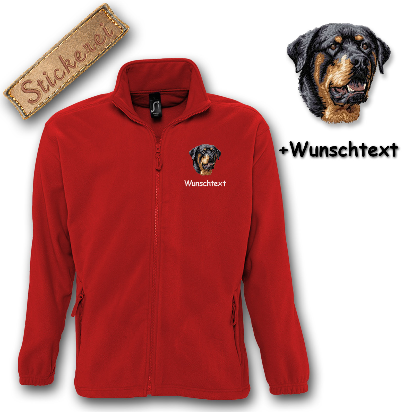 Kinder-Fleecejacke Rottweiler – Bild 3