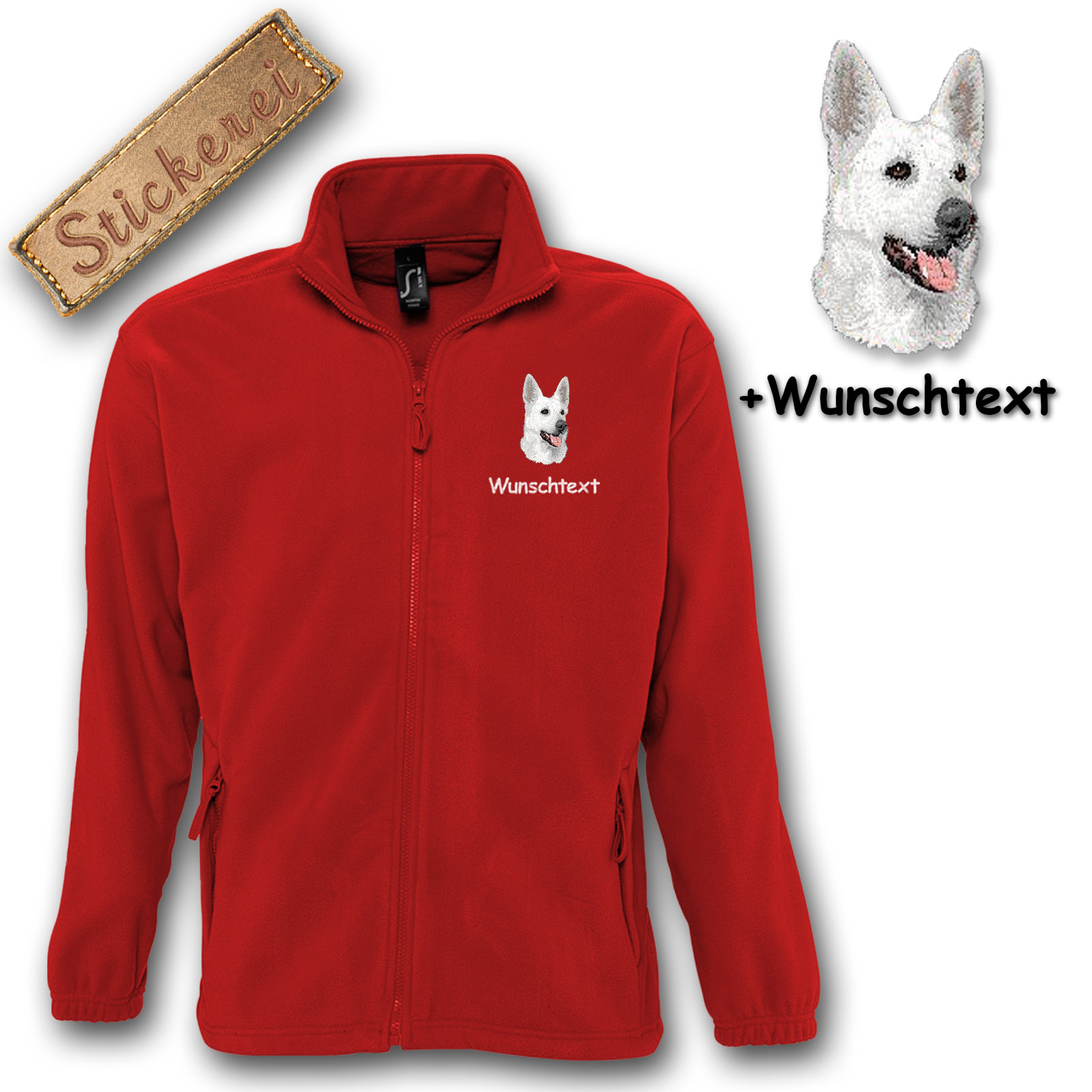 Kinder-Fleecejacke Schäferhund – Bild 3