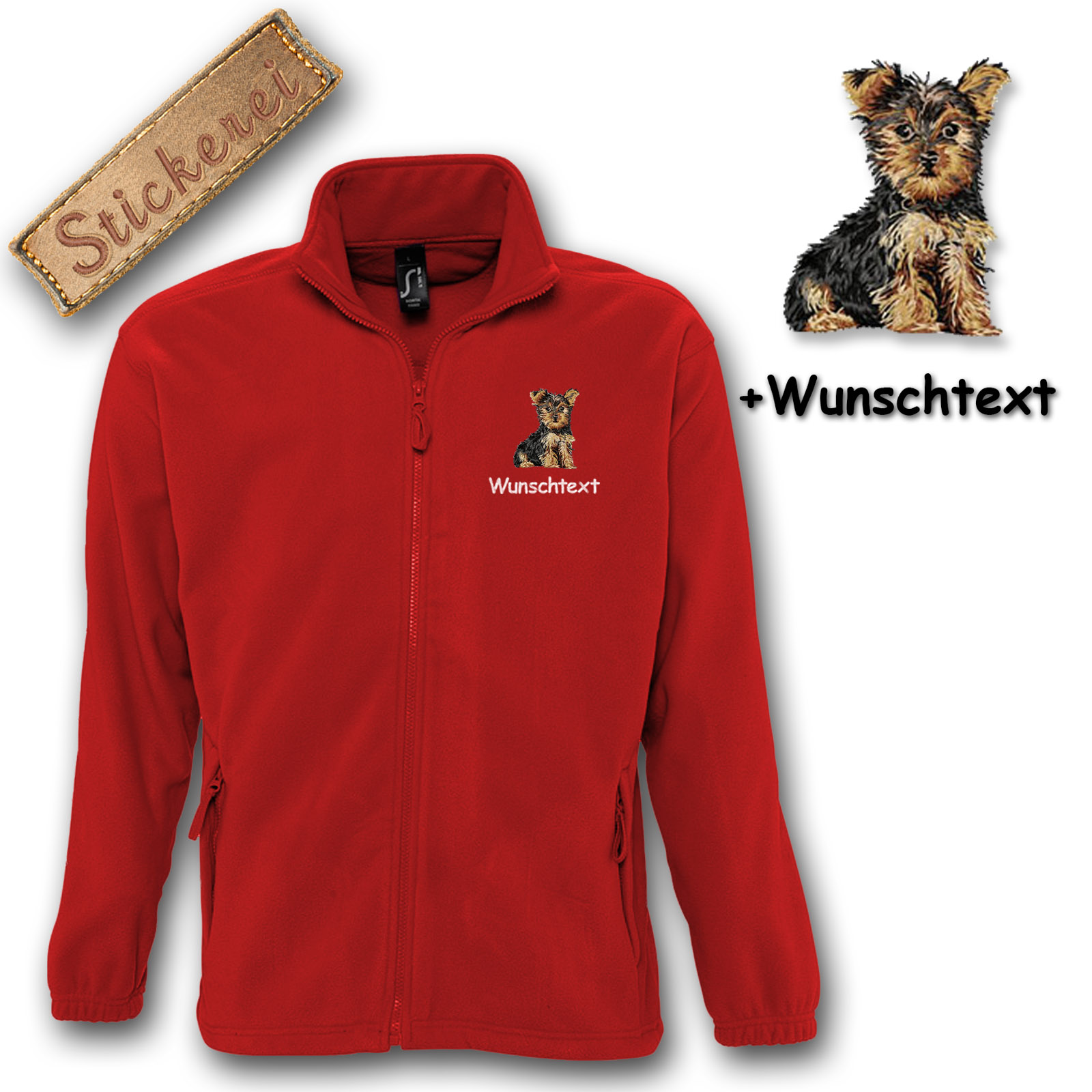 Kinder-Fleecejacke Yorkshire Terrier – Bild 3