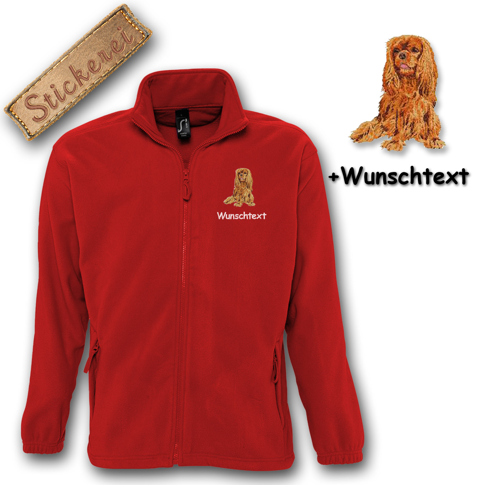 Fleecejacke Cavalier King Charles Spaniel – Bild 5