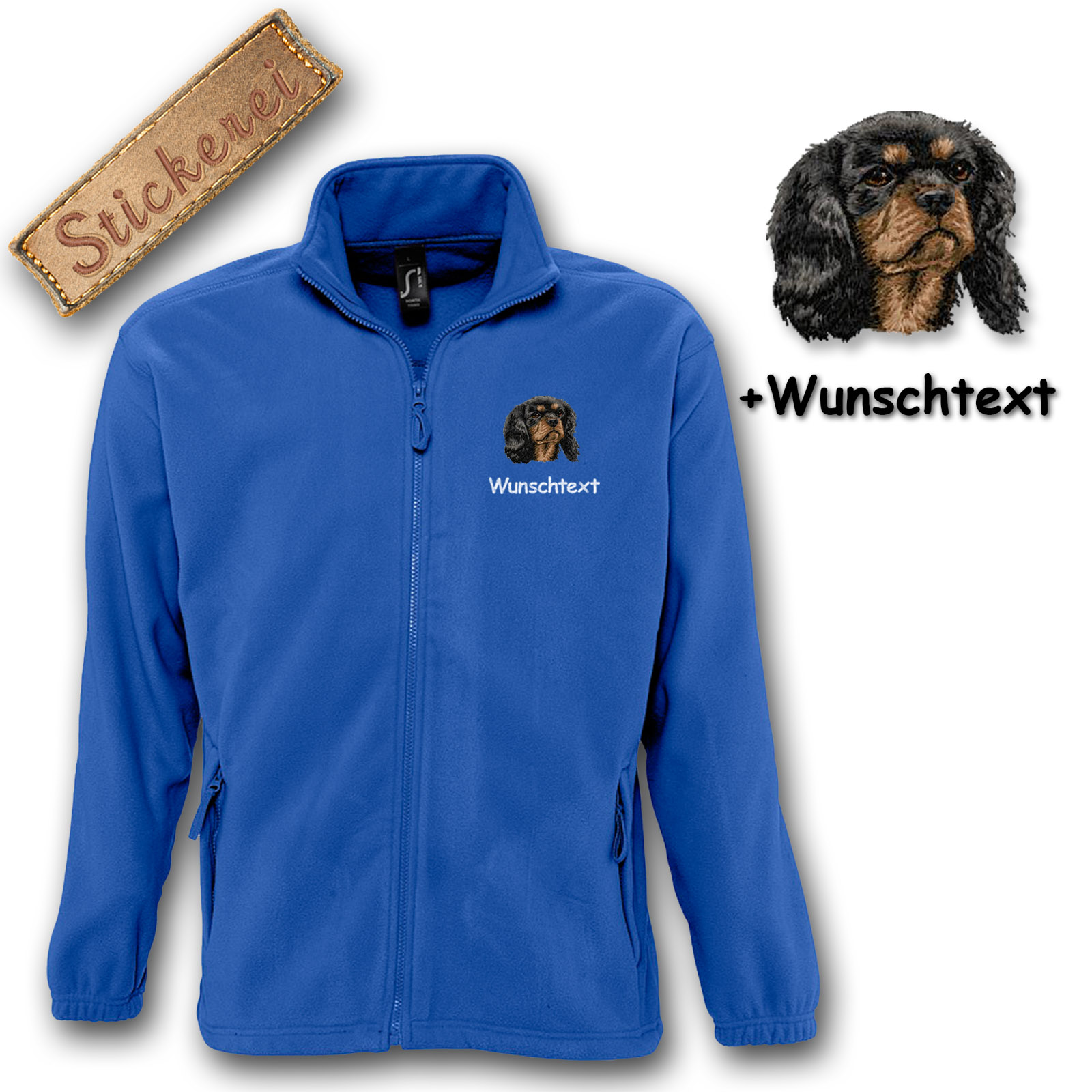 Fleecejacke Cavalier King Charles Spaniel – Bild 17