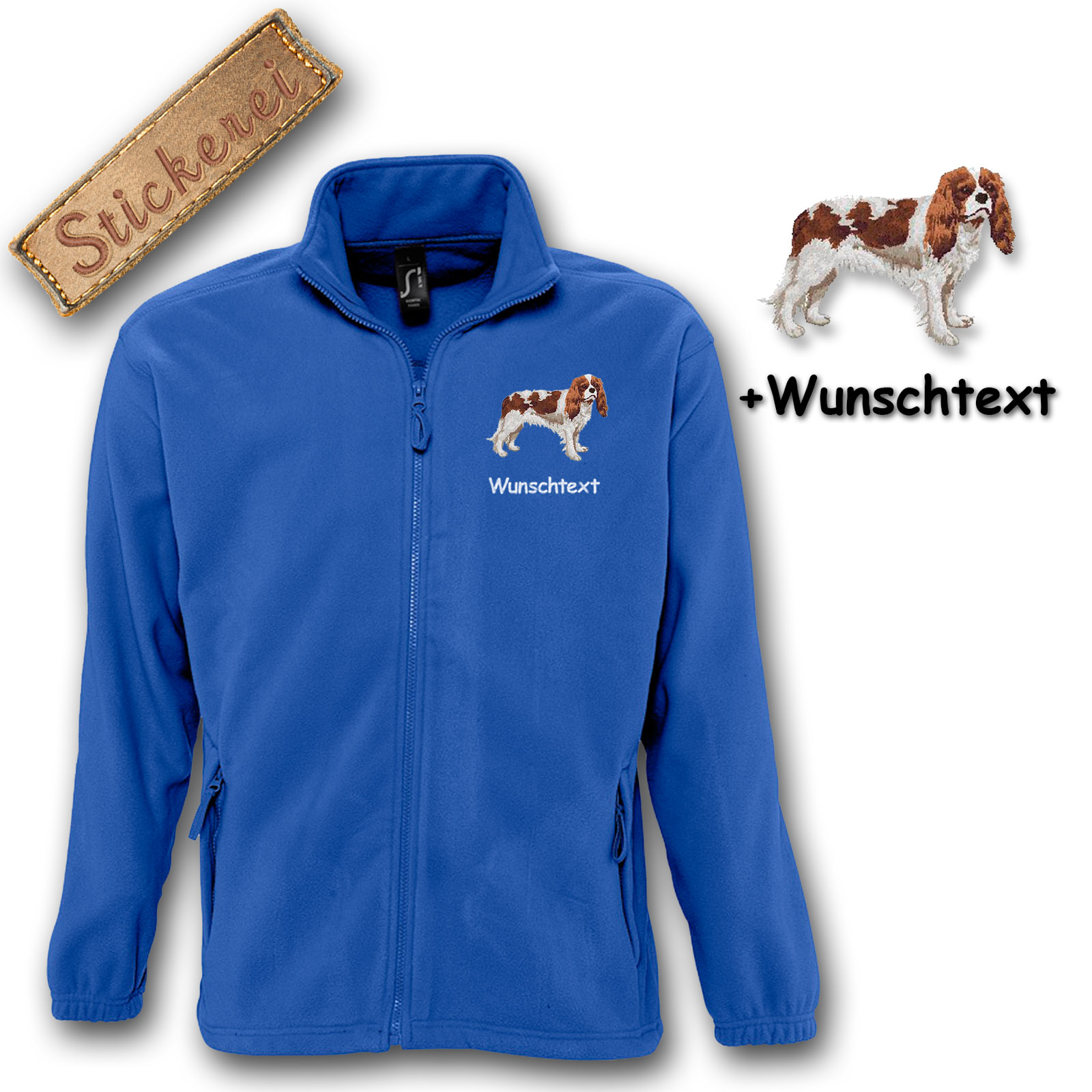 Fleecejacke Cavalier King Charles Spaniel – Bild 17