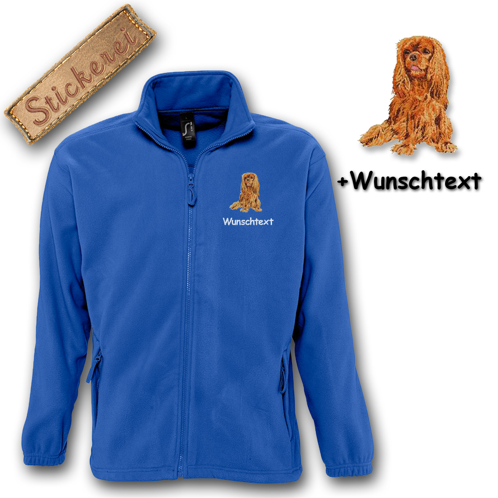 Fleecejacke Cavalier King Charles Spaniel – Bild 4