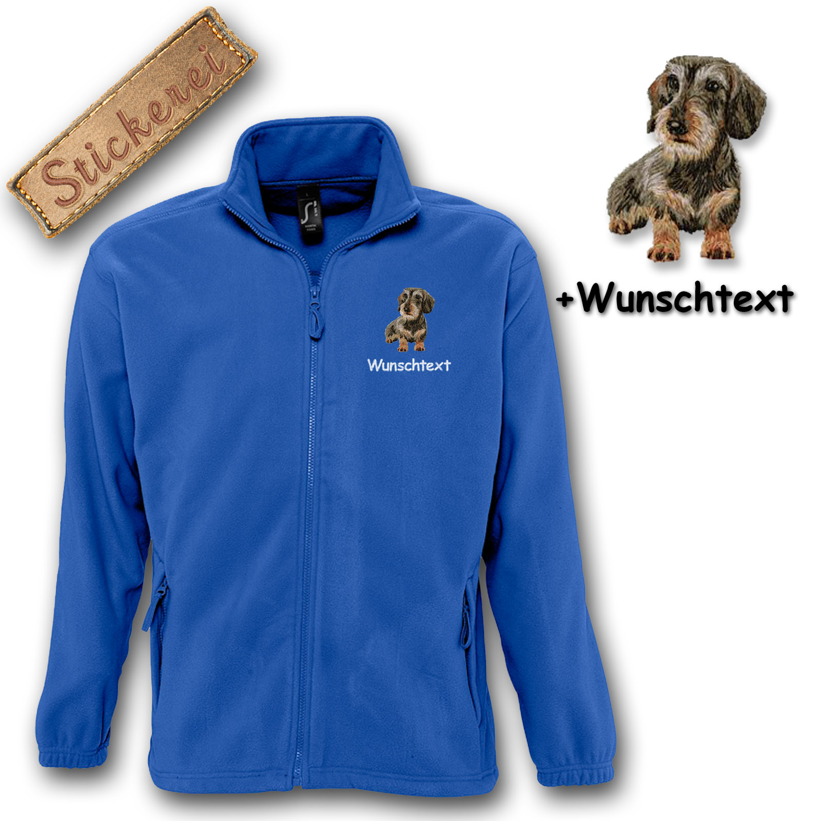 Fleecejacke Dackel – Bild 4