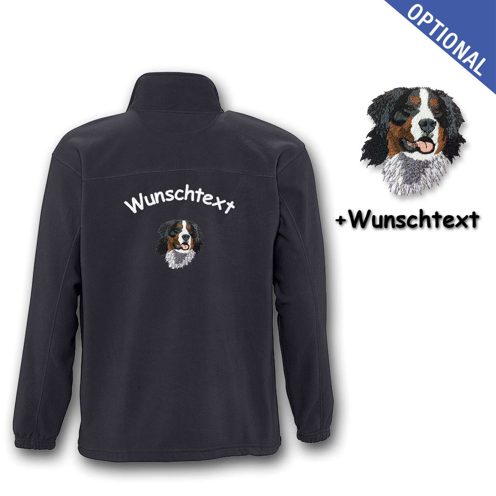Kinder-Fleecejacke Berner Sennenhund – Bild 7