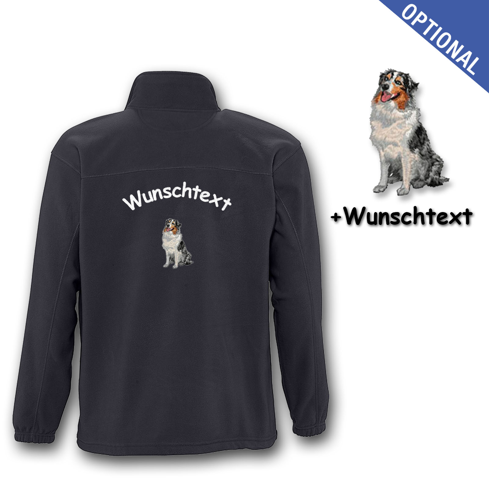 Kinder-Fleecejacke Australian Shepherd – Bild 7