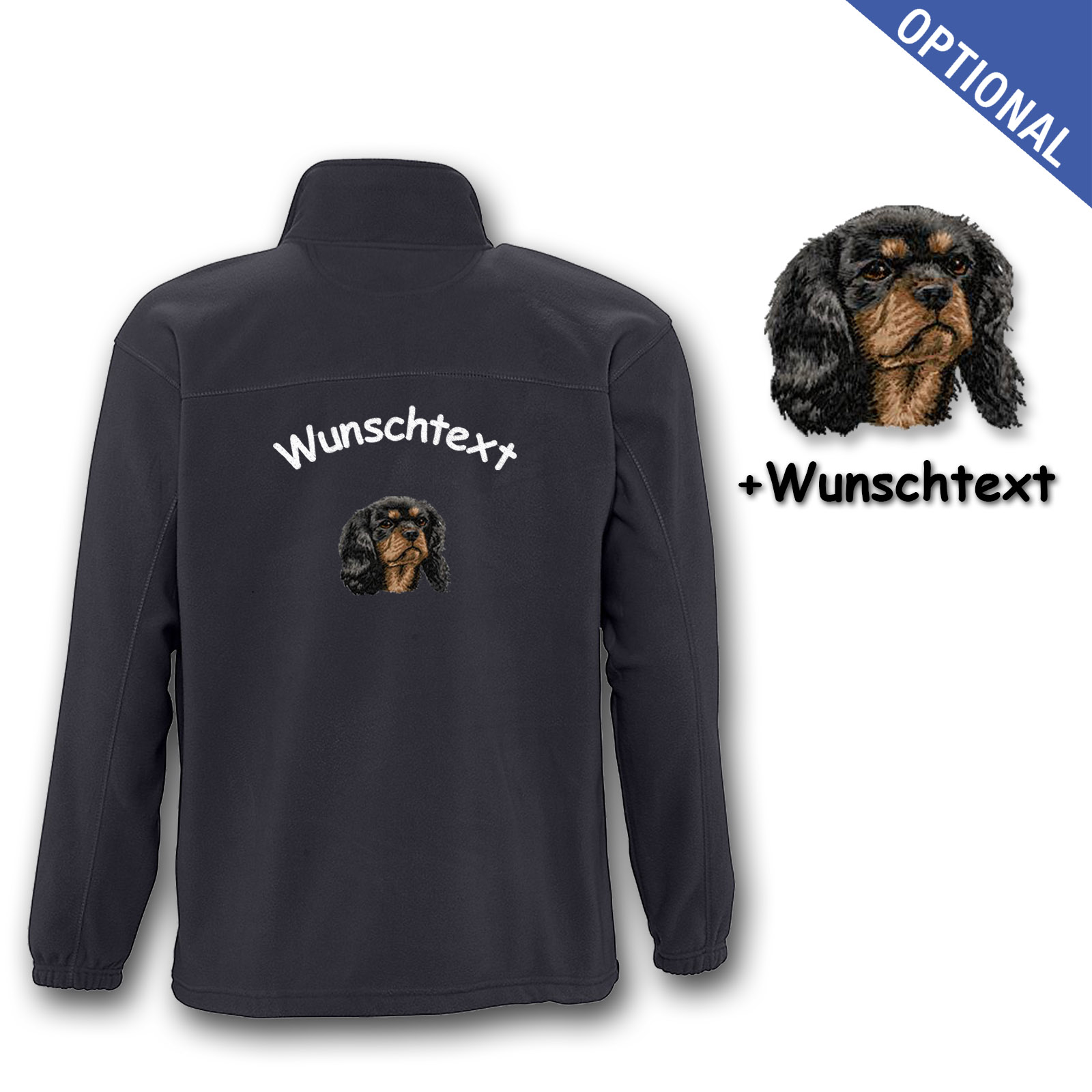 Kinder-Fleecejacke Cavalier King Charles Spaniel – Bild 7
