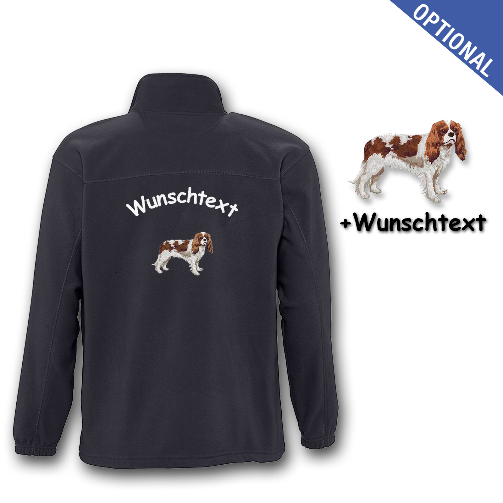 Kinder-Fleecejacke Cavalier King Charles Spaniel – Bild 7