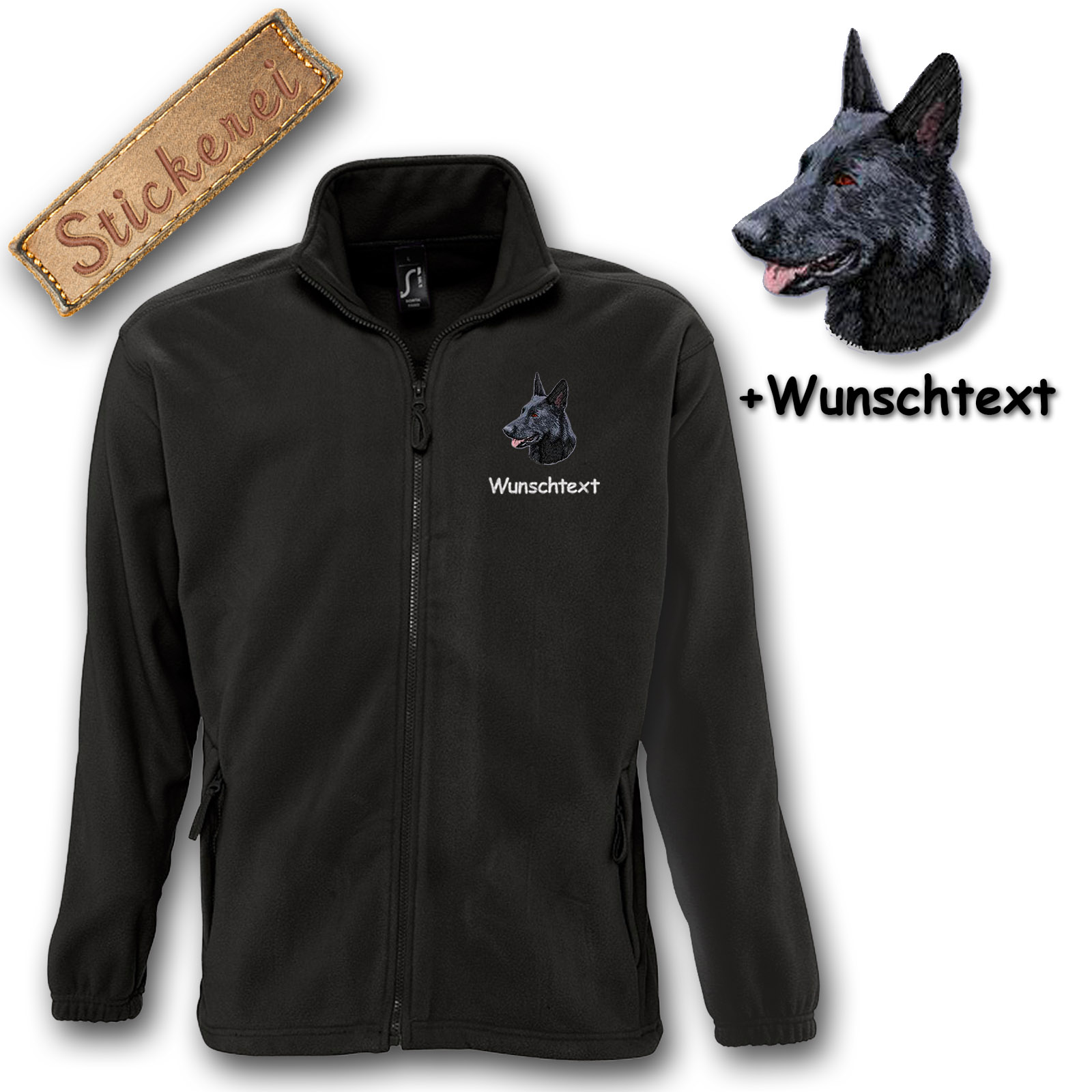 Fleecejacke Schäferhund – Bild 2
