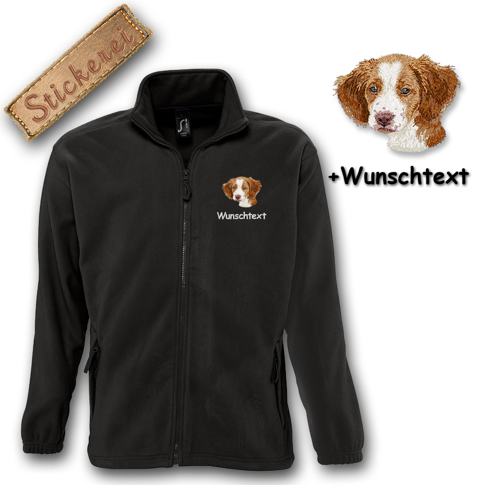 Kinder-Fleecejacke Brittany Spaniel – Bild 3