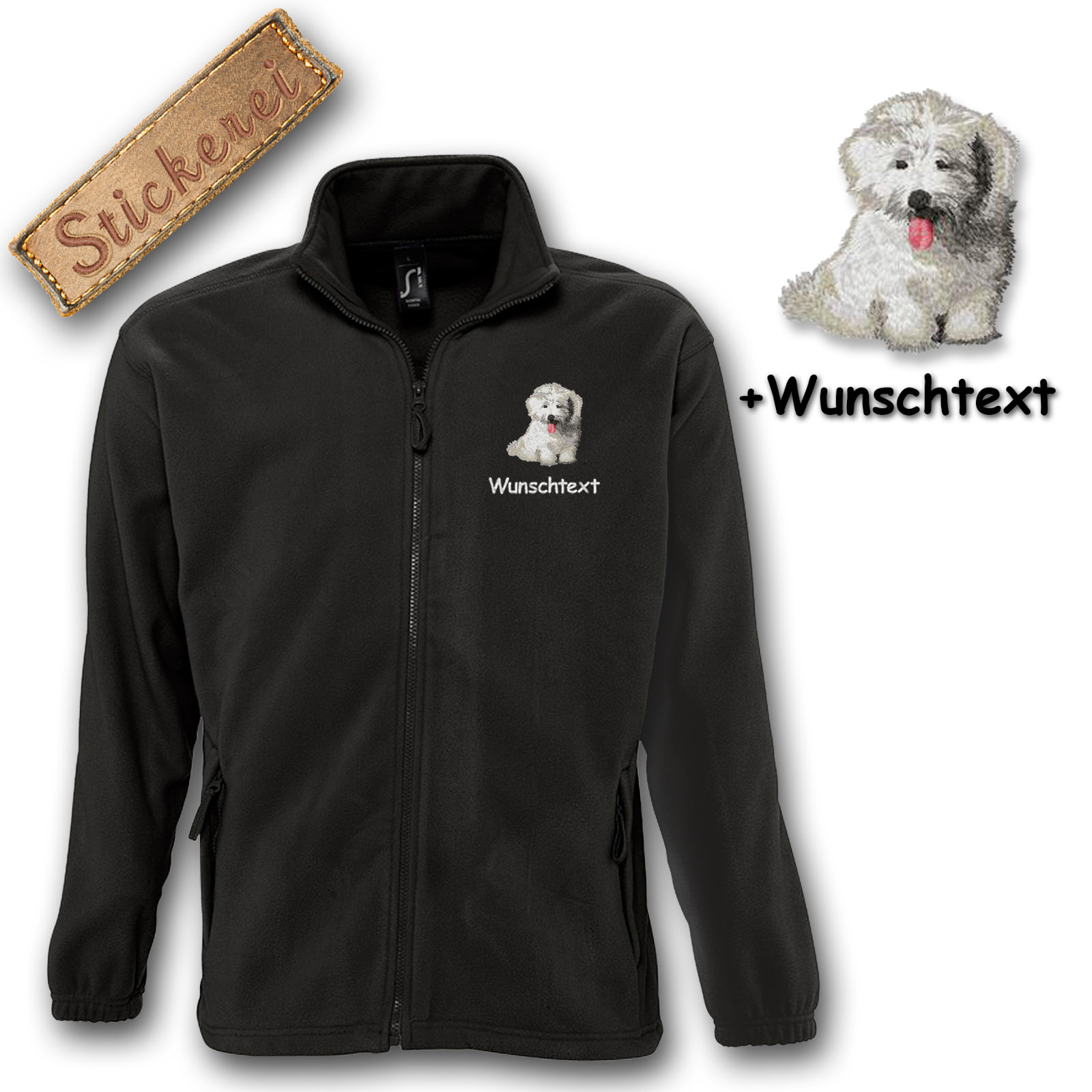 Kinder-Fleecejacke Coton de Tuléar – Bild 2