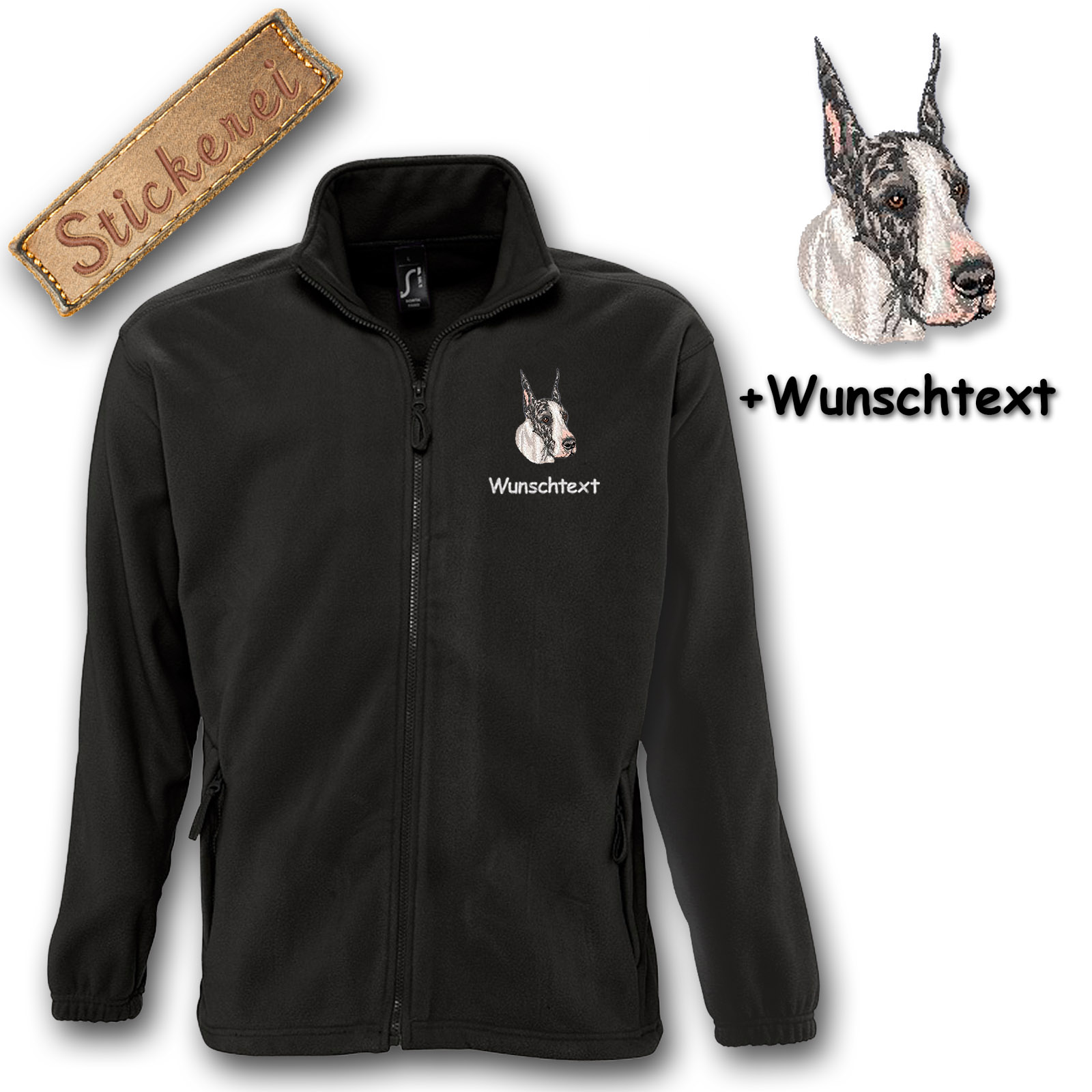 Kinder-Fleecejacke Dogge – Bild 2