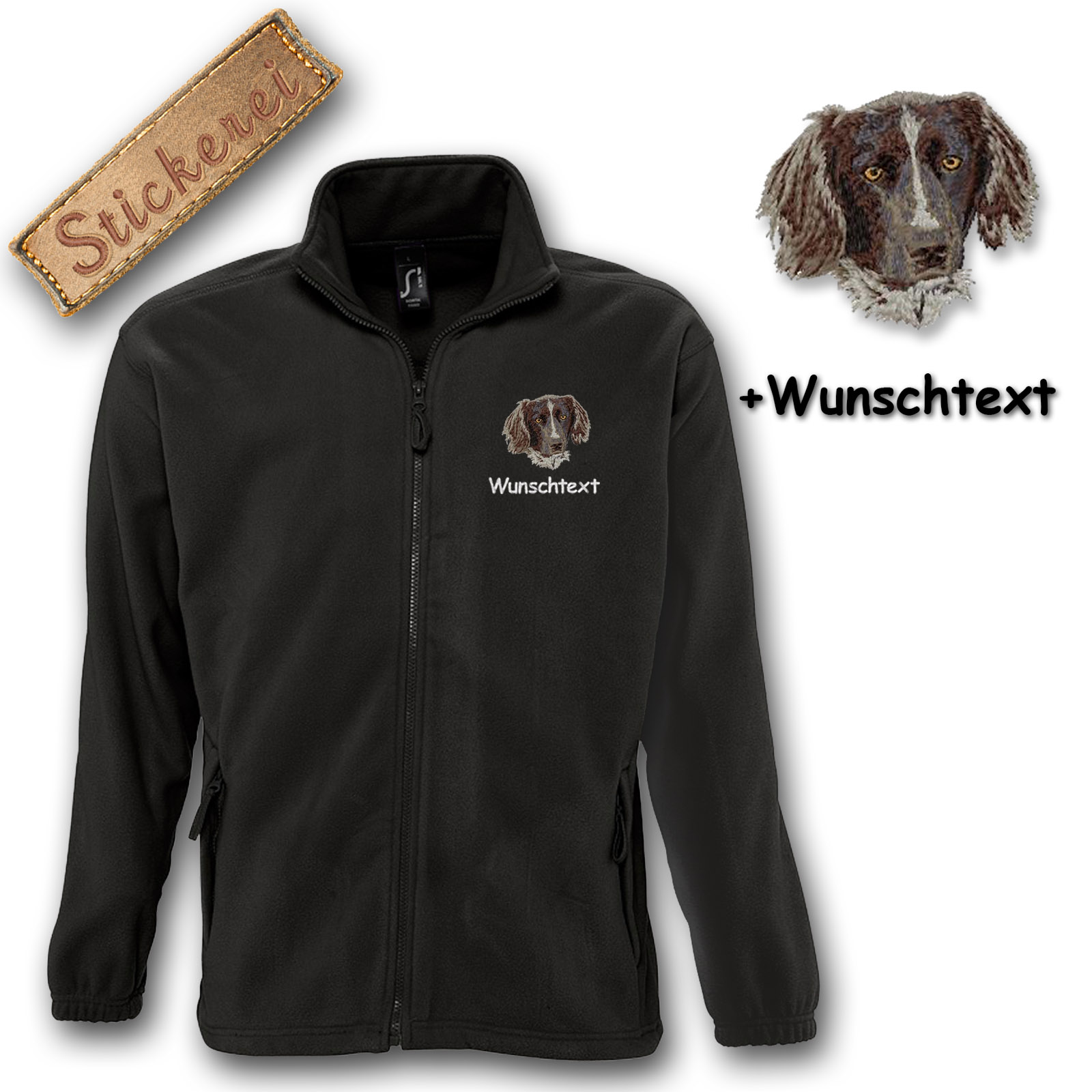 Kinder-Fleecejacke Kleiner Münsterländer – Bild 2