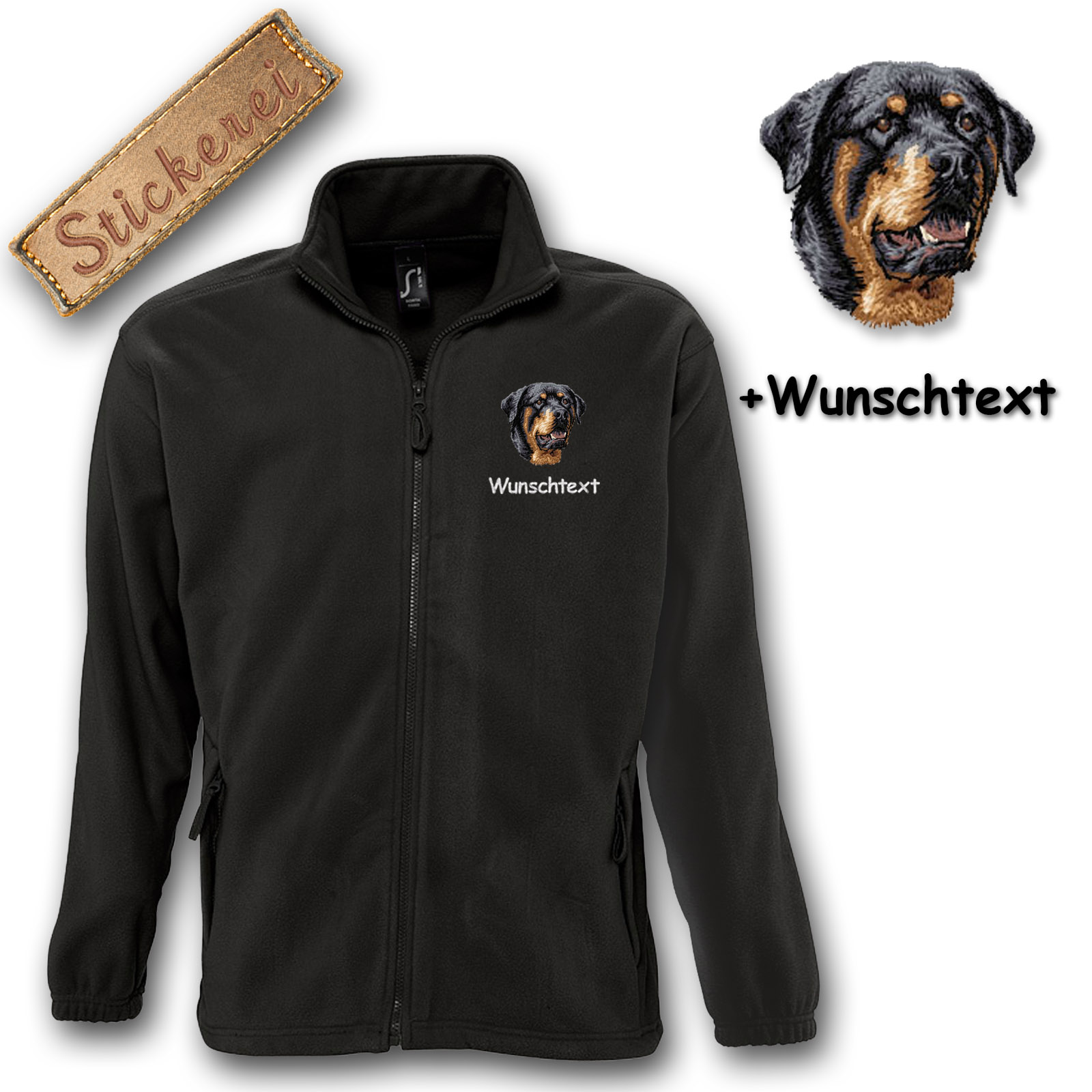 Kinder-Fleecejacke Rottweiler – Bild 2