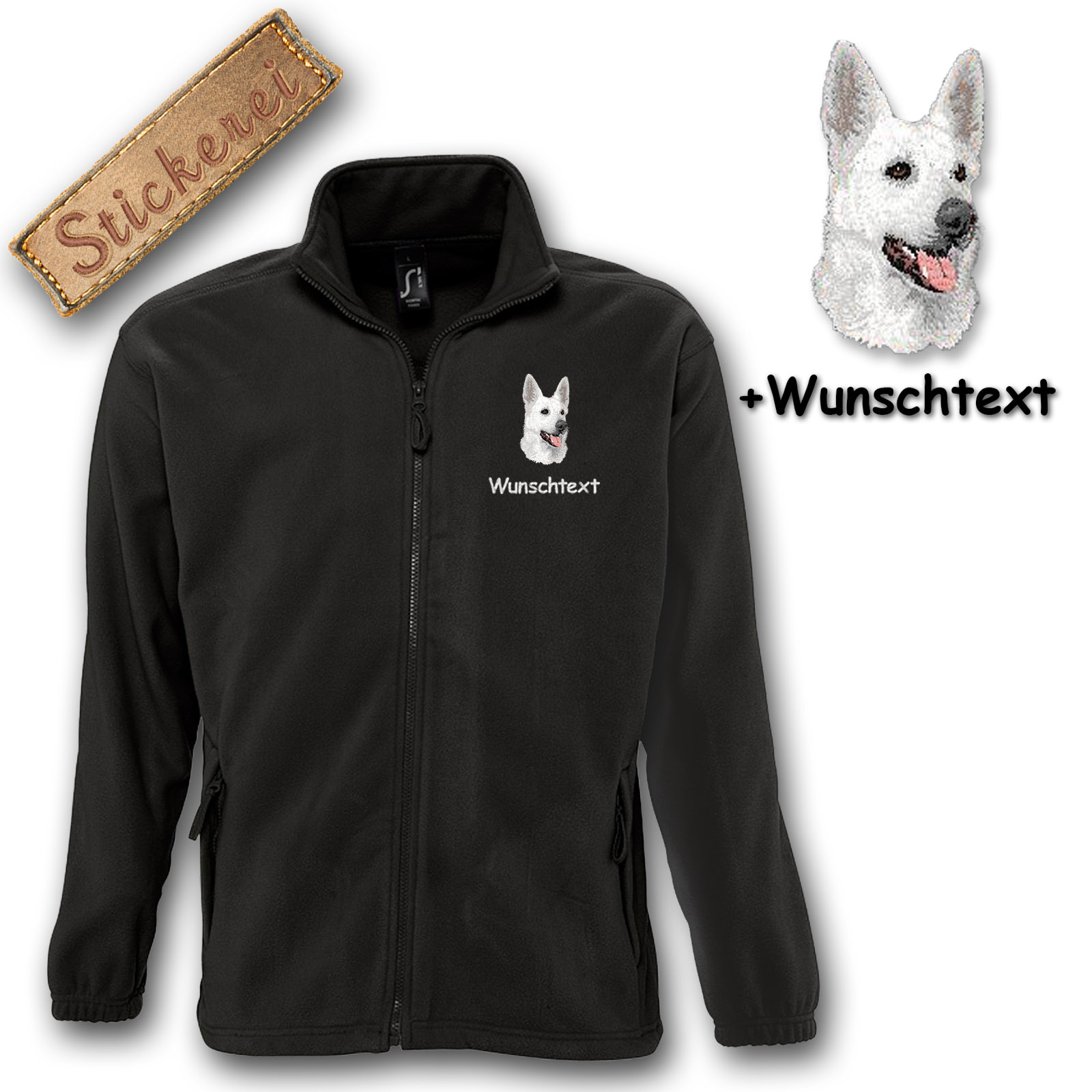 Kinder-Fleecejacke Schäferhund – Bild 2