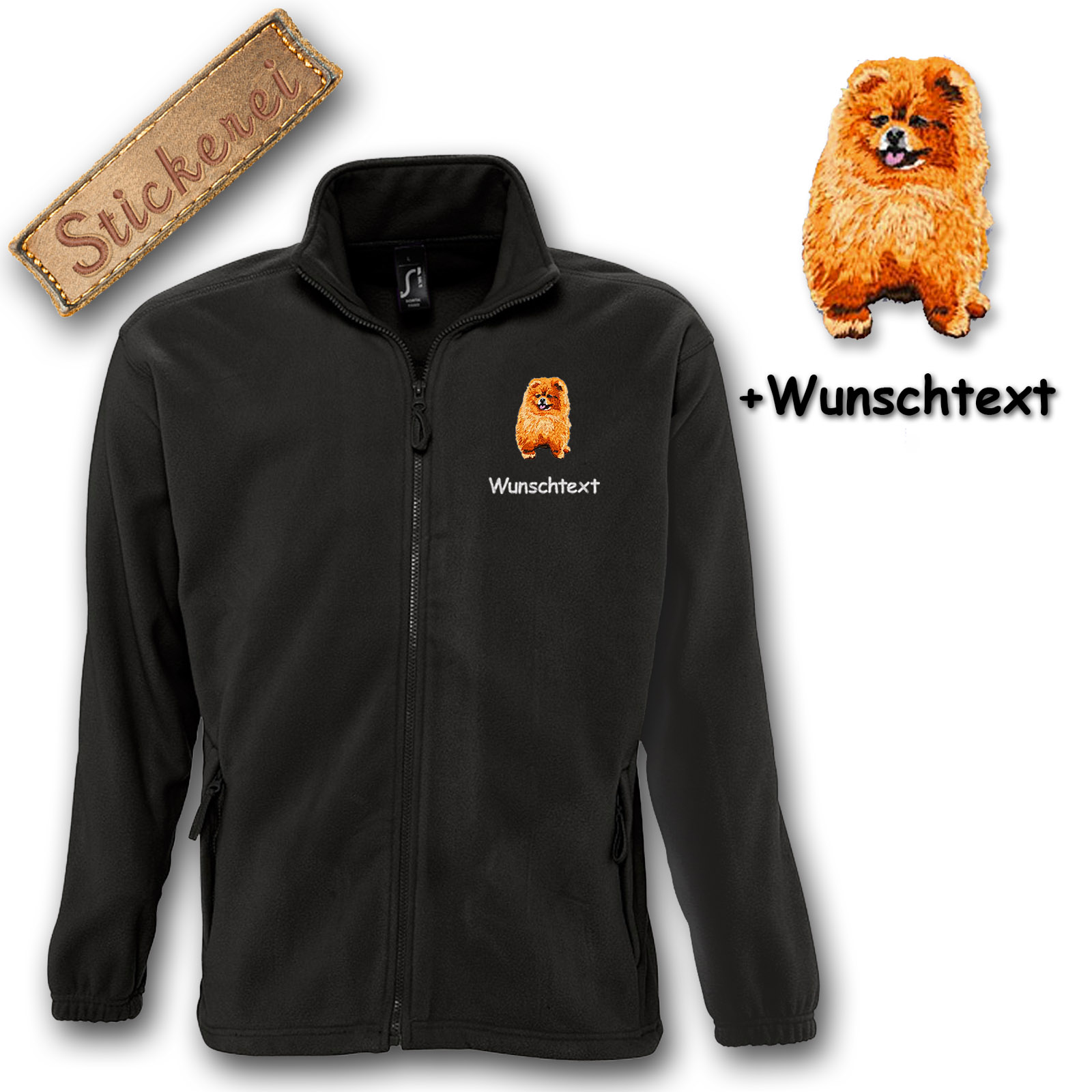 Kinder-Fleecejacke Zwergspitz – Bild 2