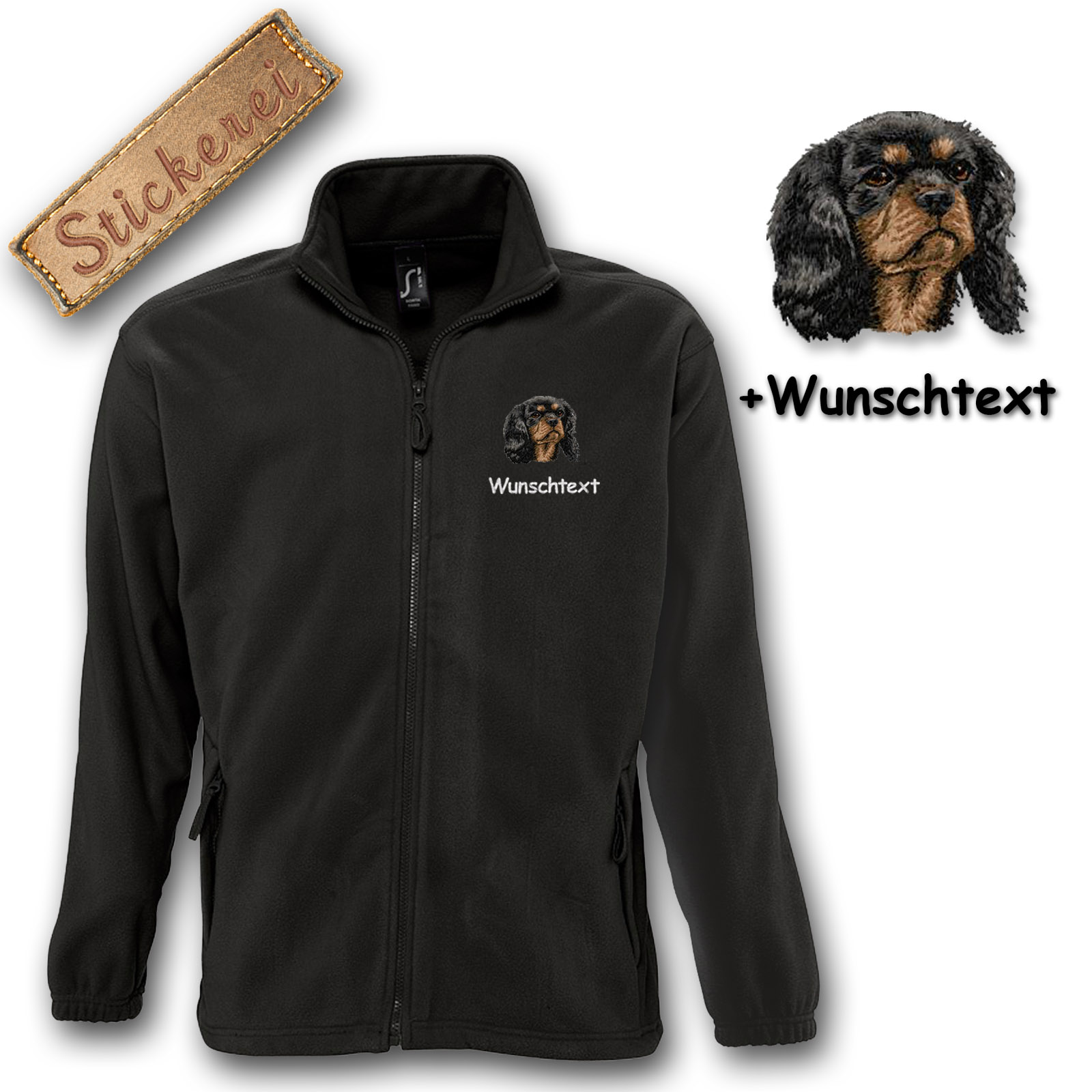Fleecejacke Cavalier King Charles Spaniel – Bild 18