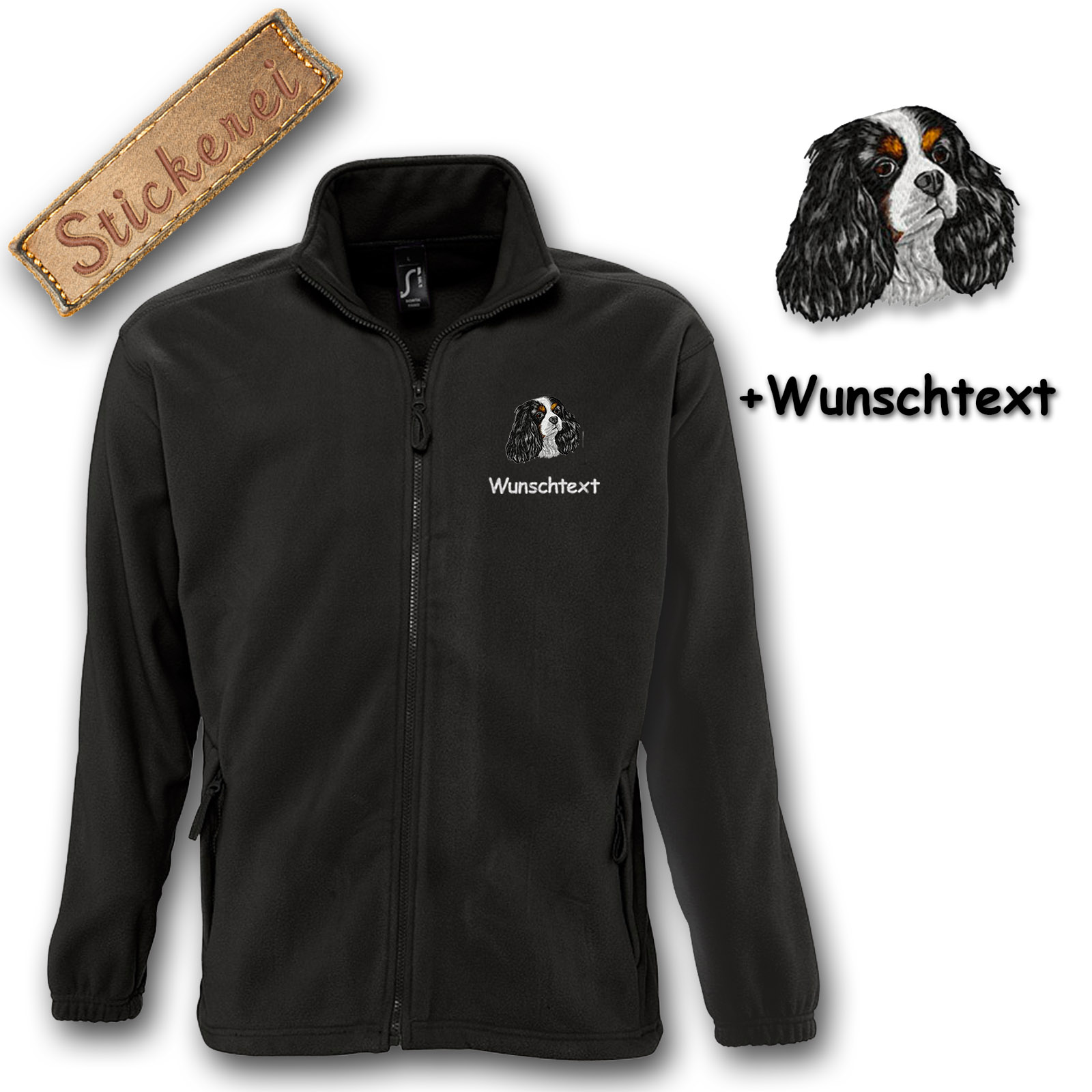 Fleecejacke Cavalier King Charles Spaniel – Bild 3
