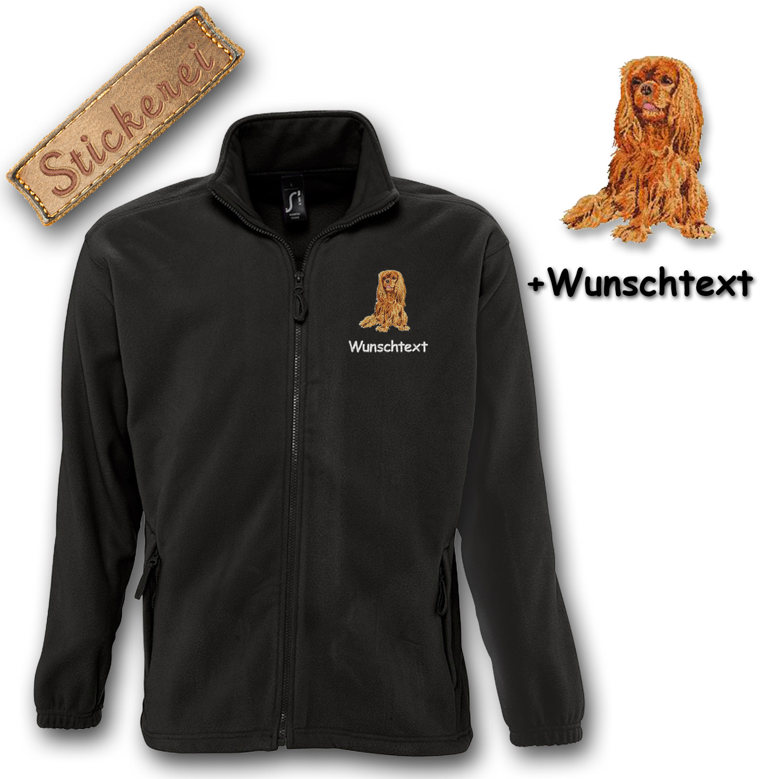 Fleecejacke Cavalier King Charles Spaniel – Bild 3