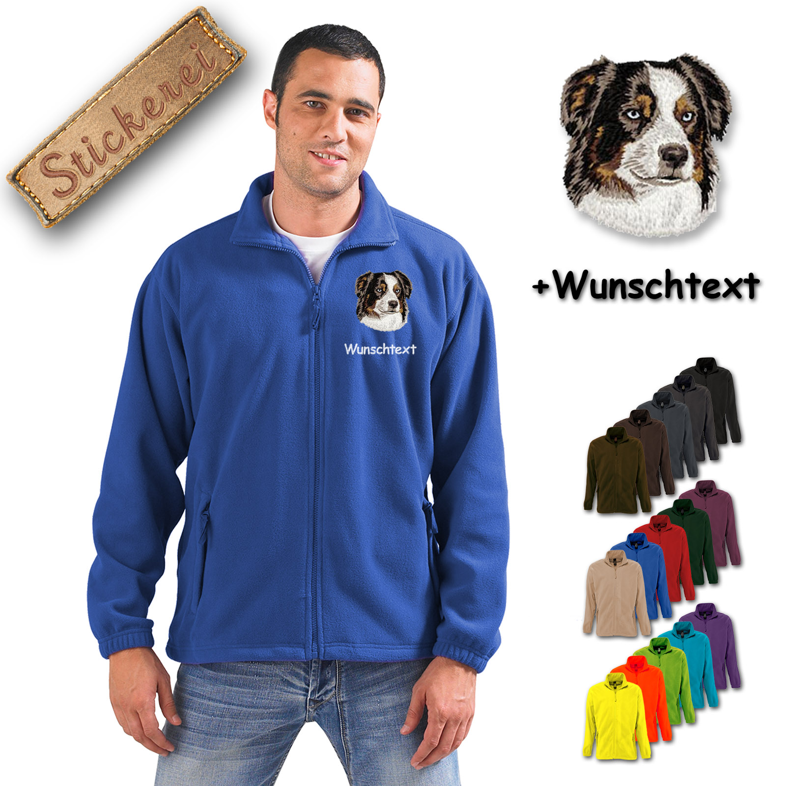 Fleecejacke Australian Shepherd