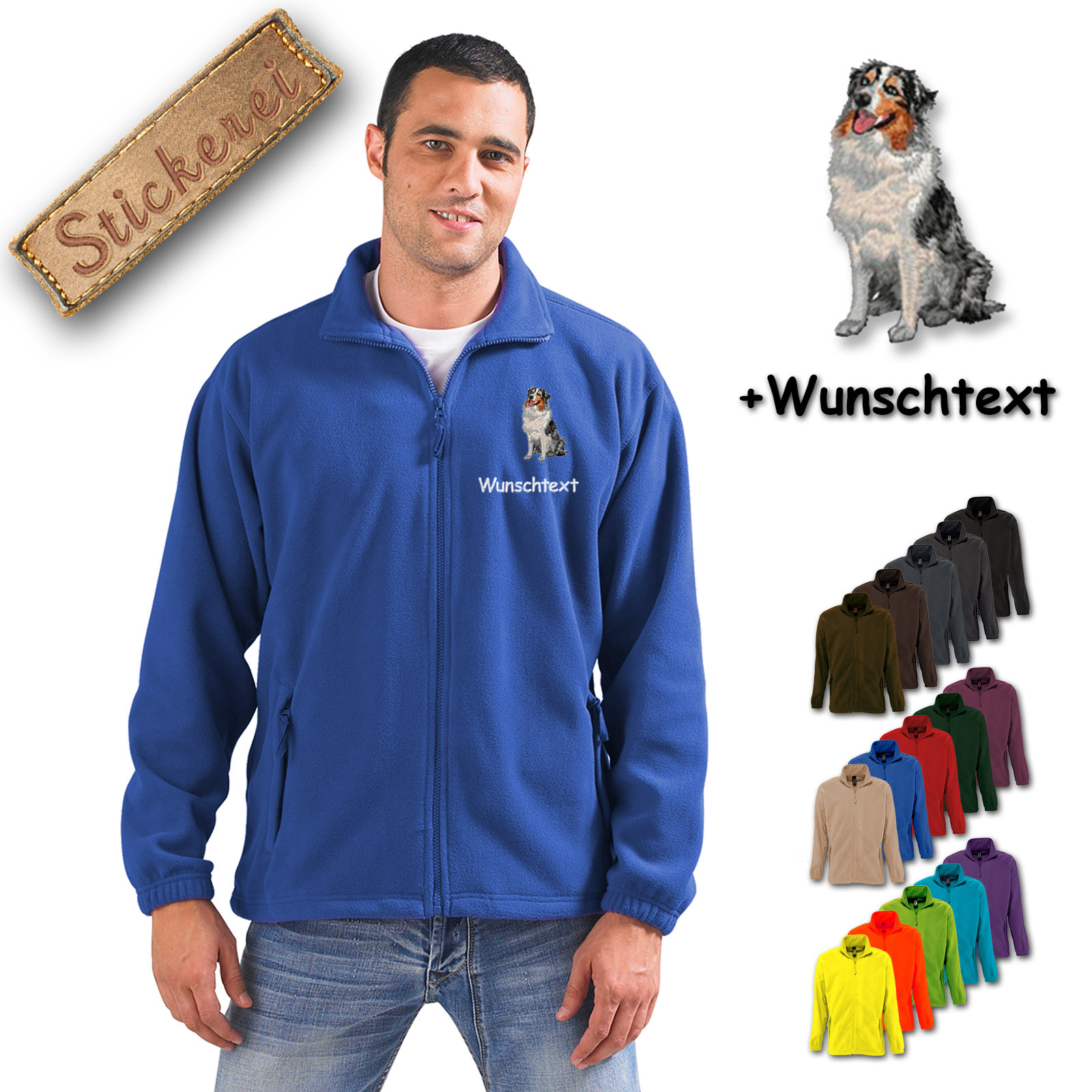 Fleecejacke Australian Shepherd