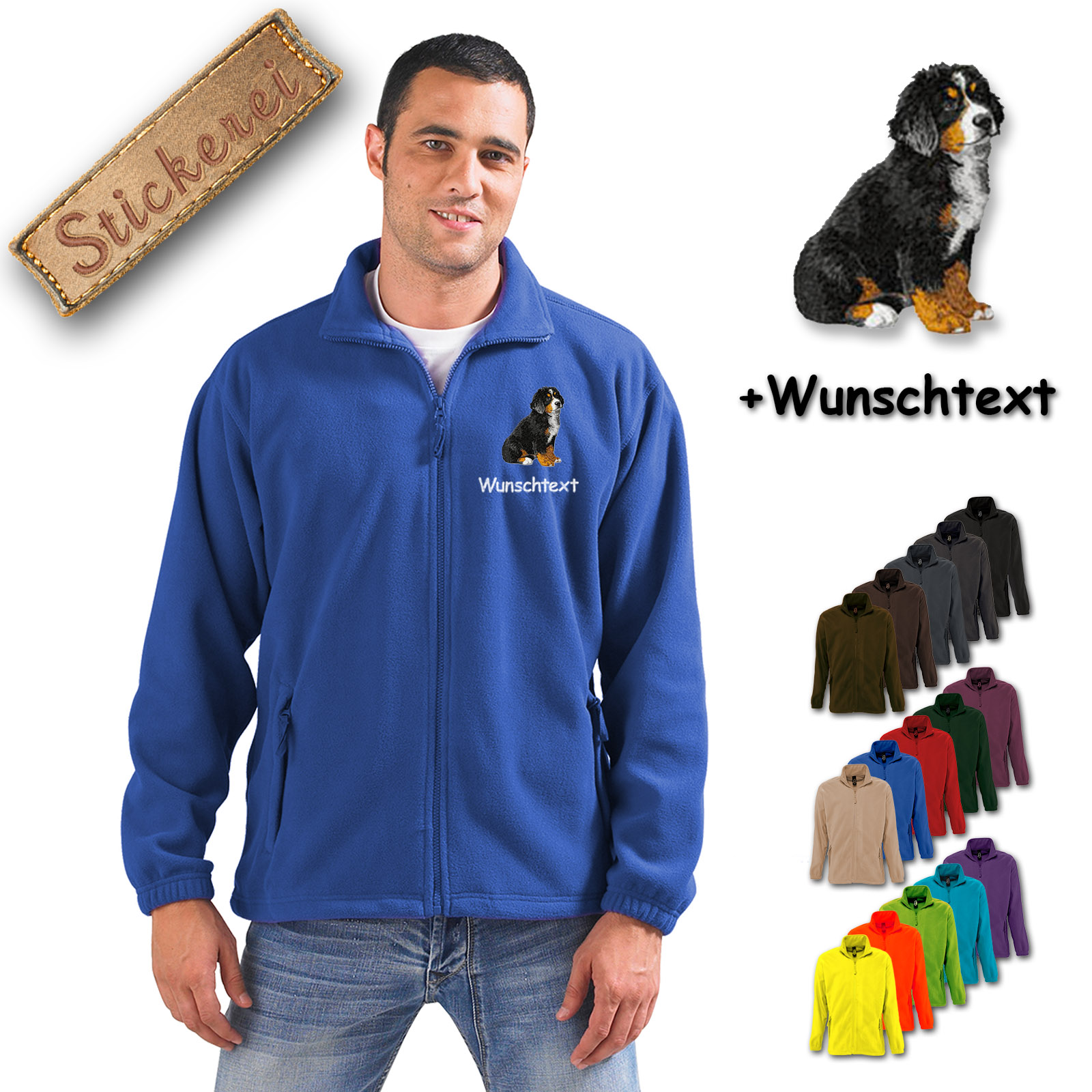 Fleecejacke Berner Sennenhund