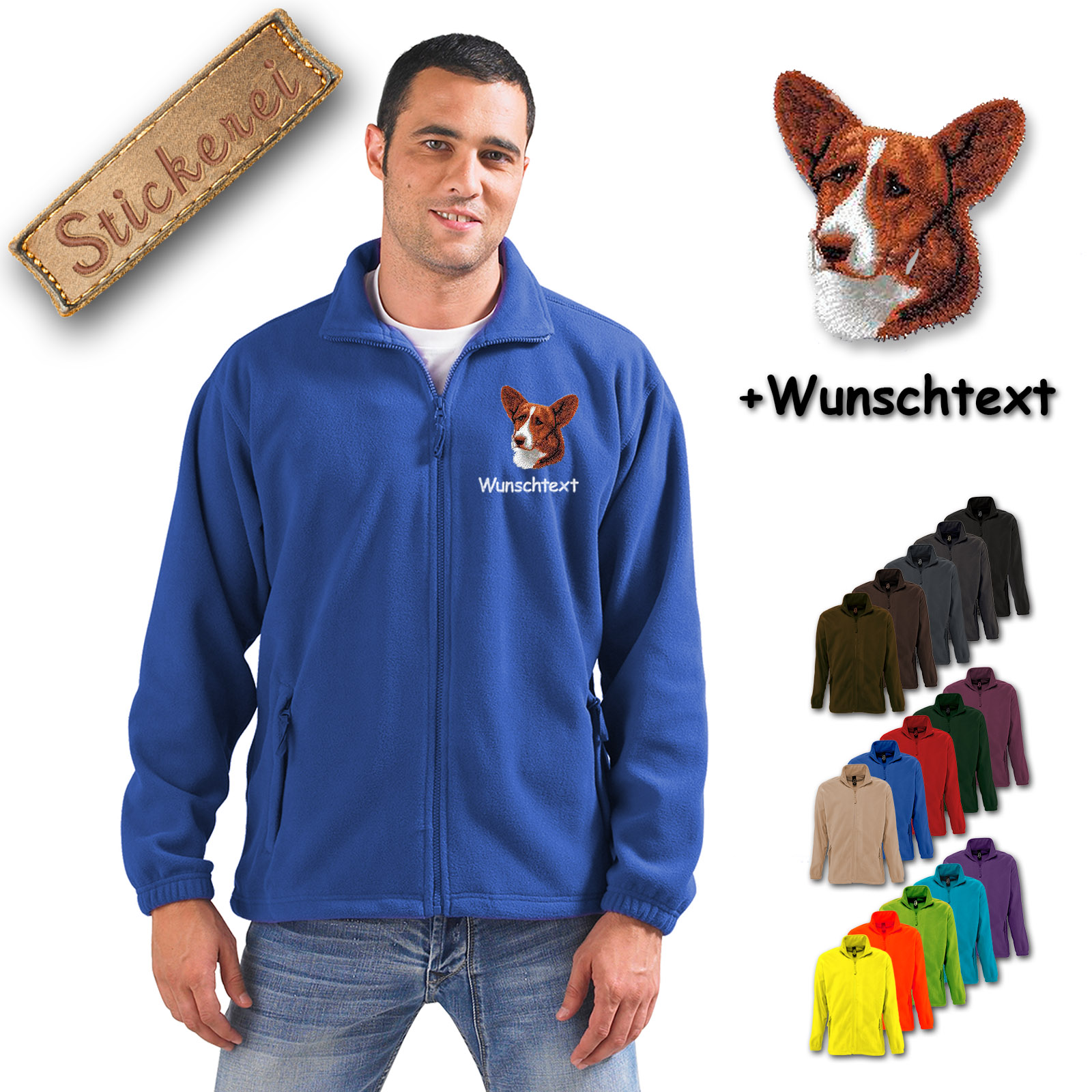 Fleecejacke Welsh Corgi Cardigan