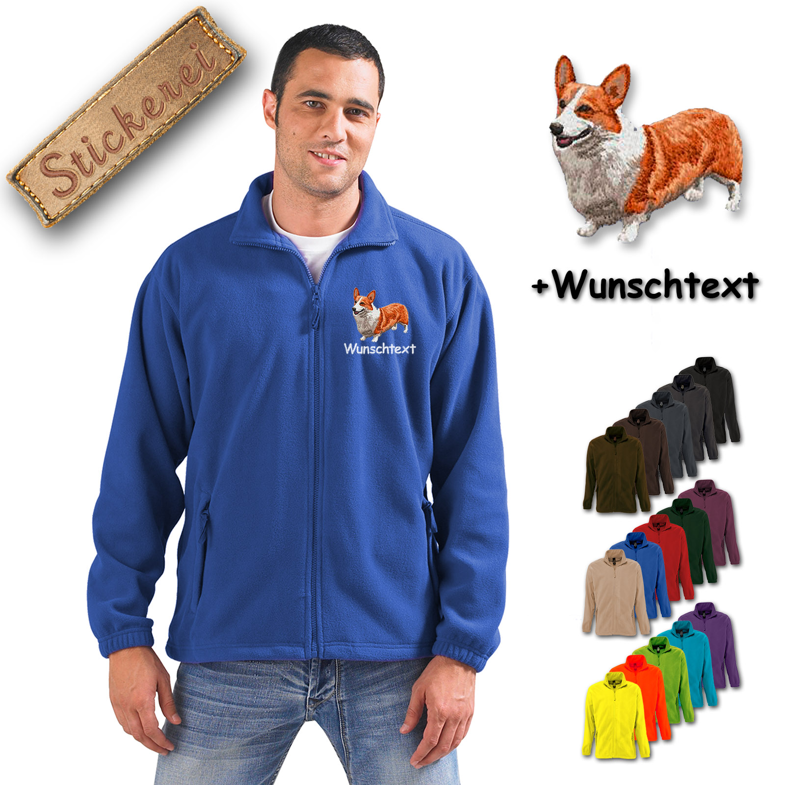 Fleecejacke Welsh Corgi Pembroke