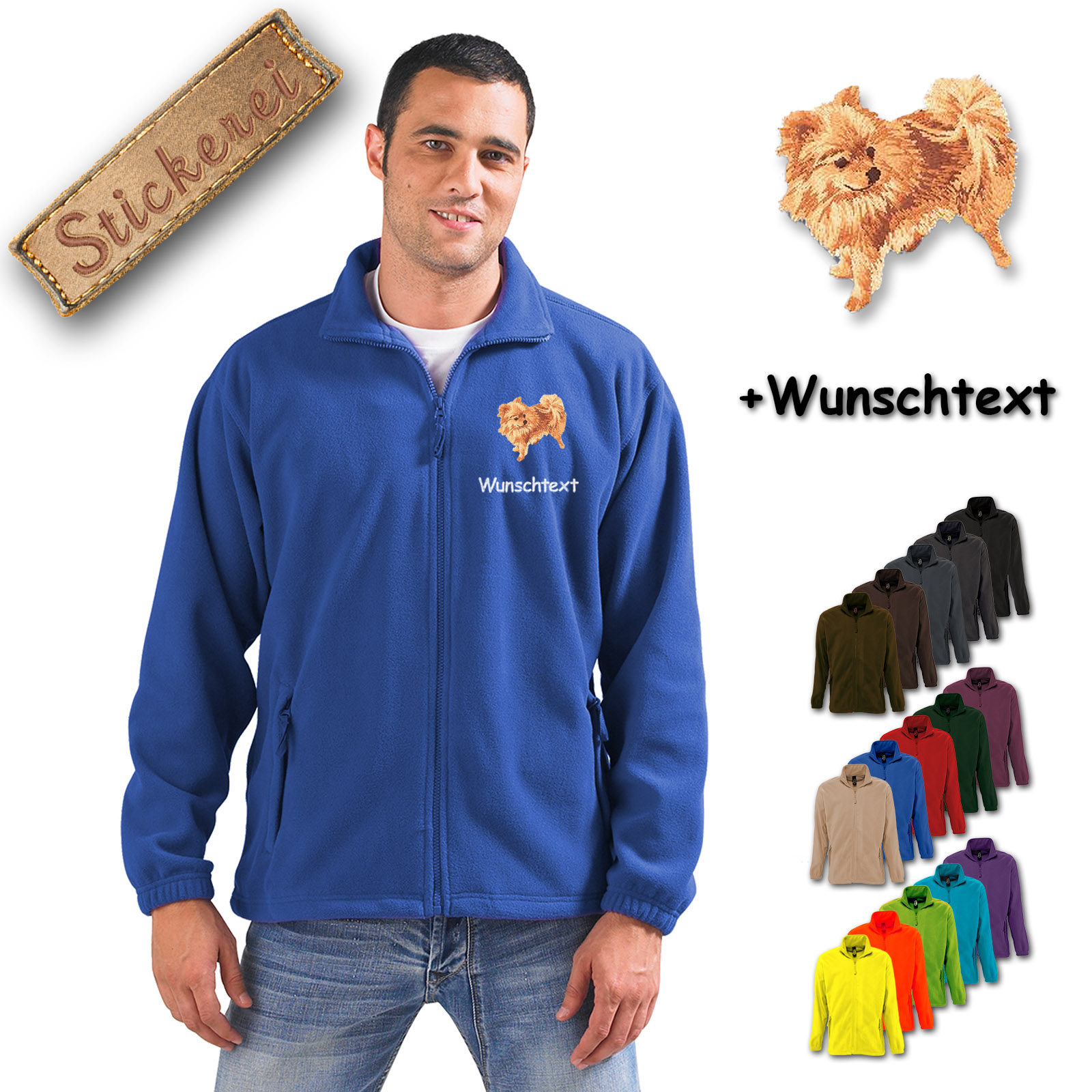 Fleecejacke Spitz
