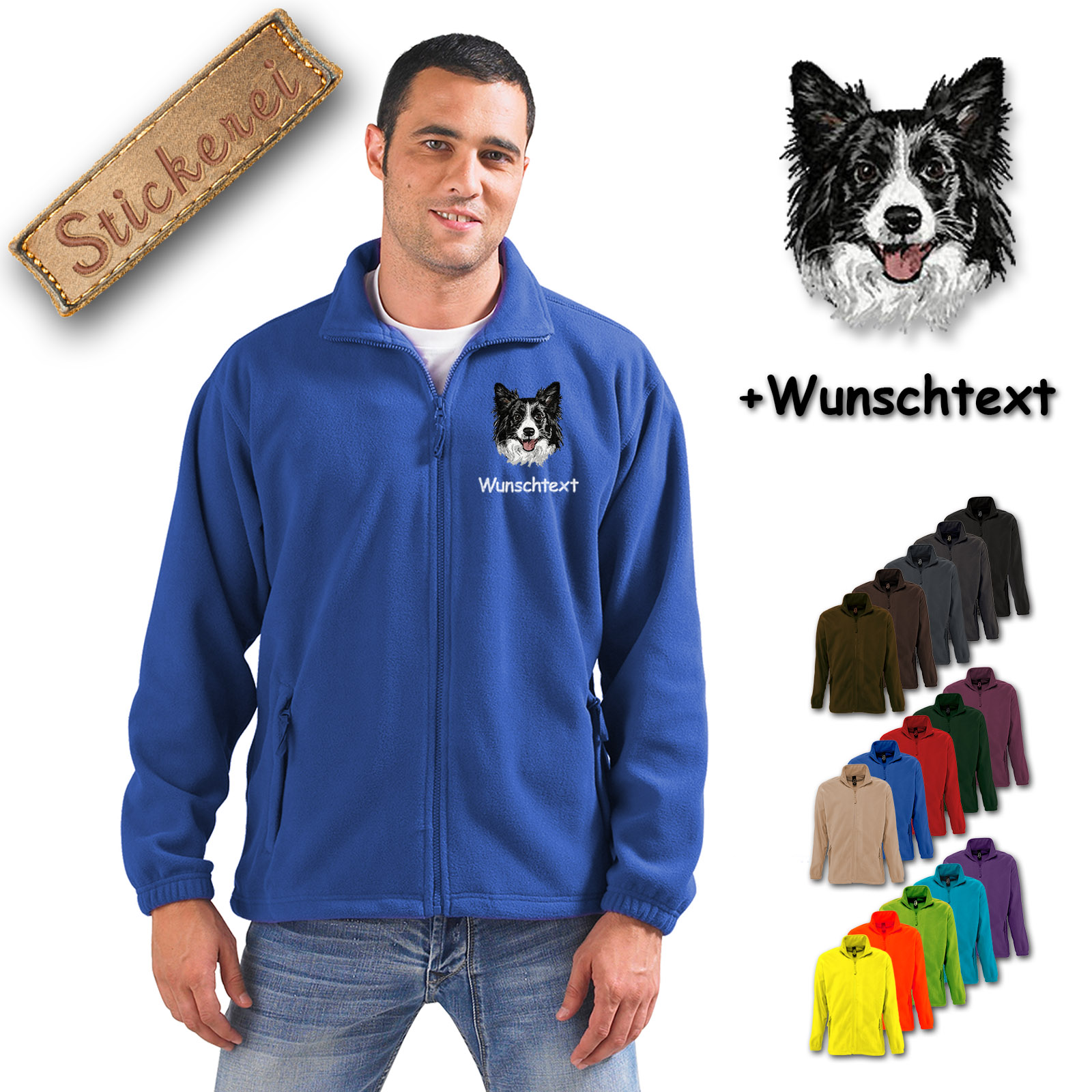 Fleecejacke Border Collie