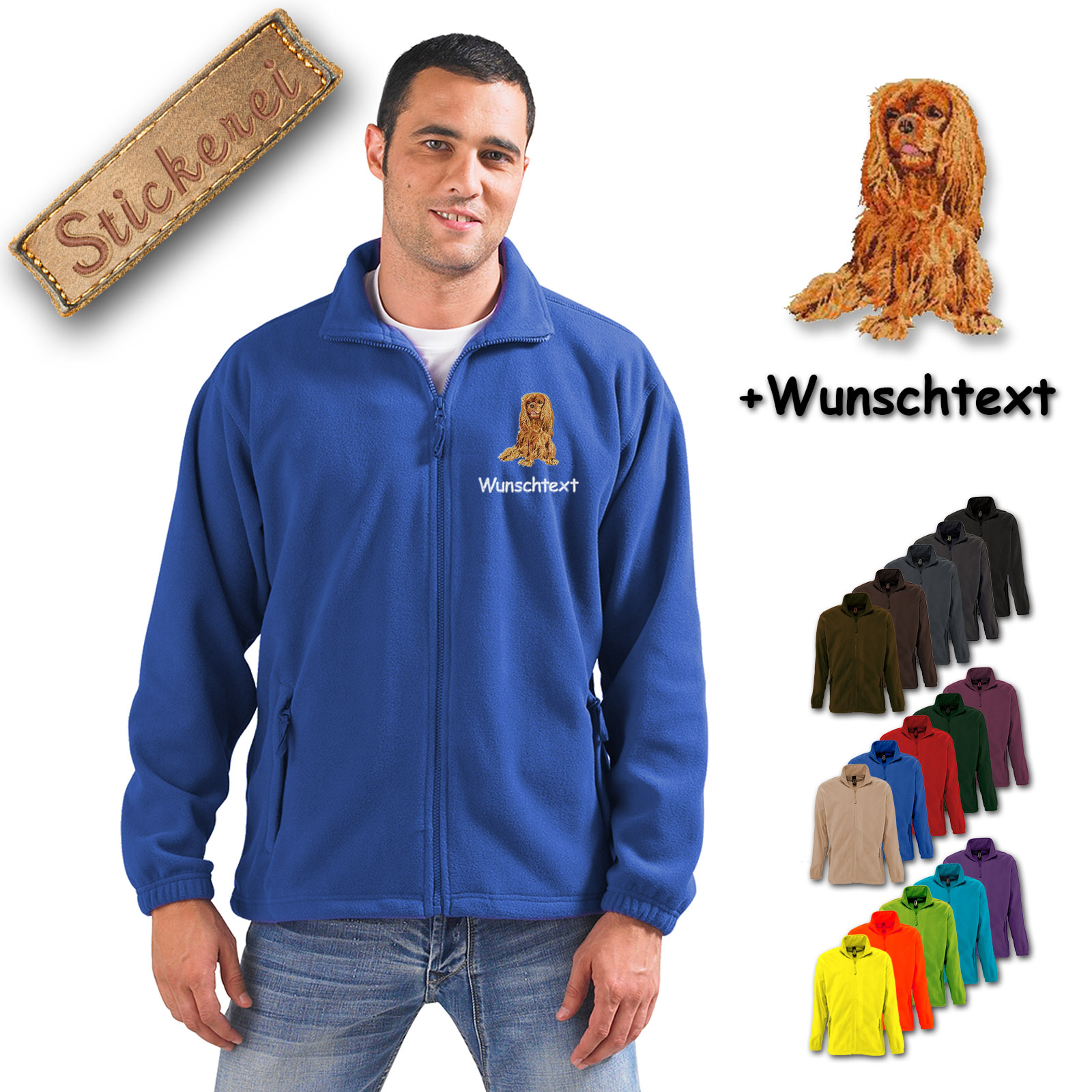 Fleecejacke Cavalier King Charles Spaniel
