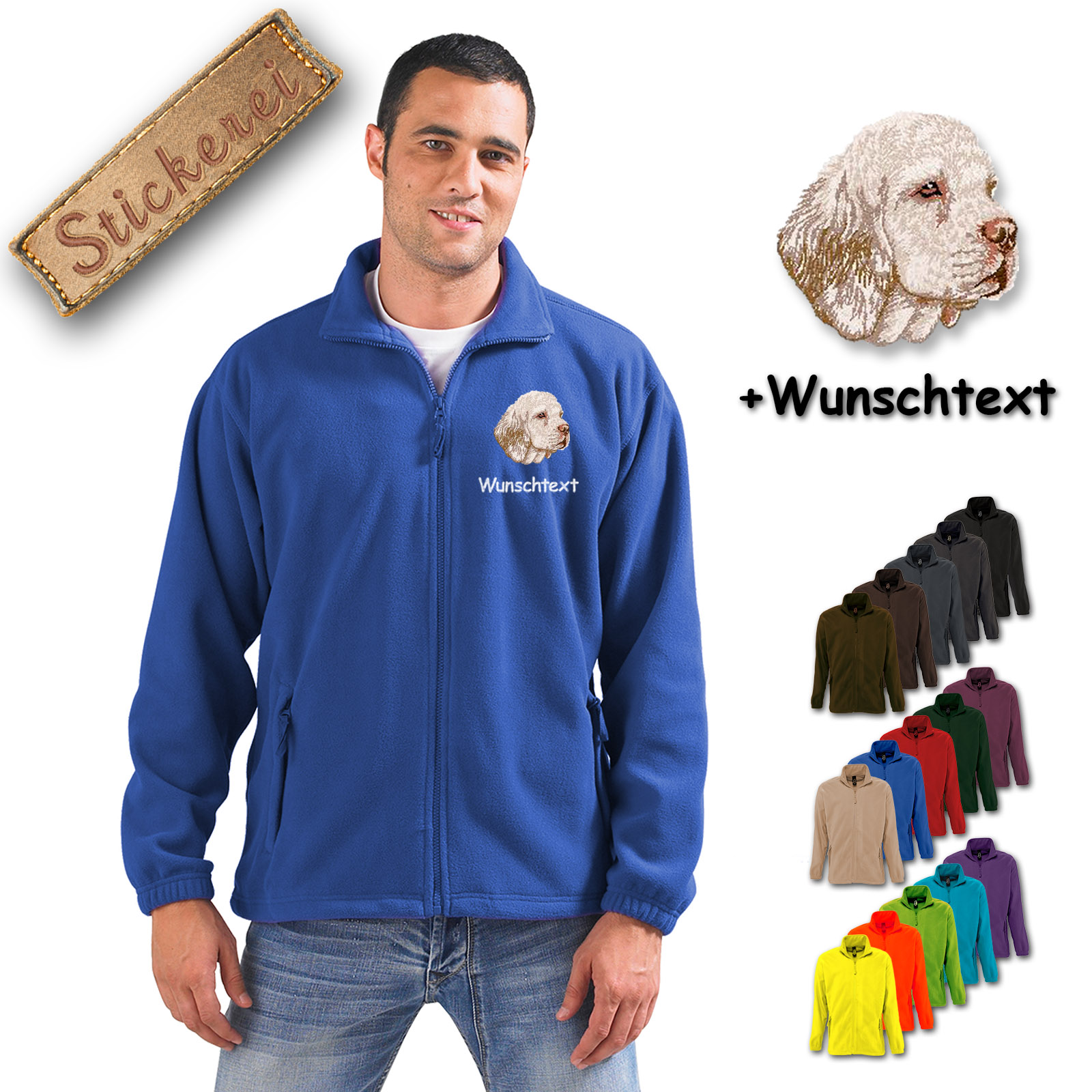 Fleecejacke Clumber Spaniel