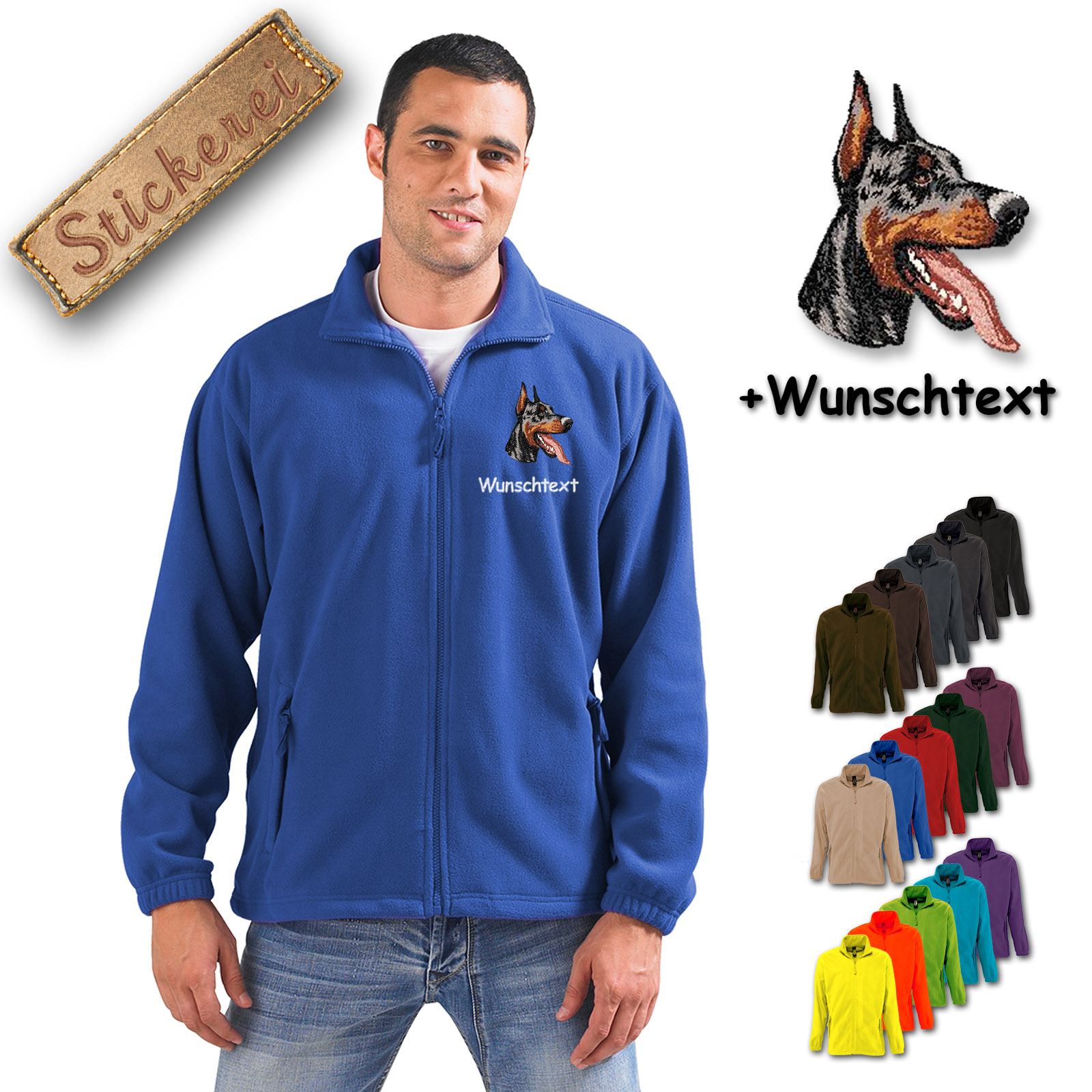Fleecejacke Dobermann