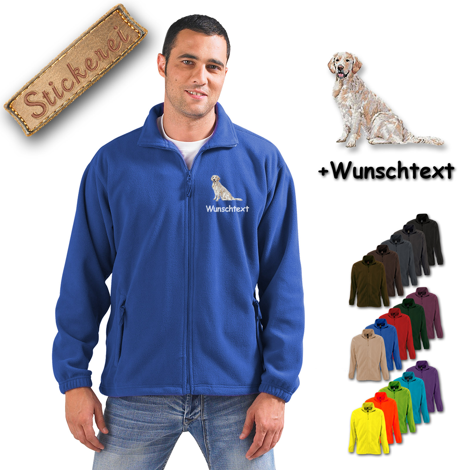 Fleecejacke Golden Retriever