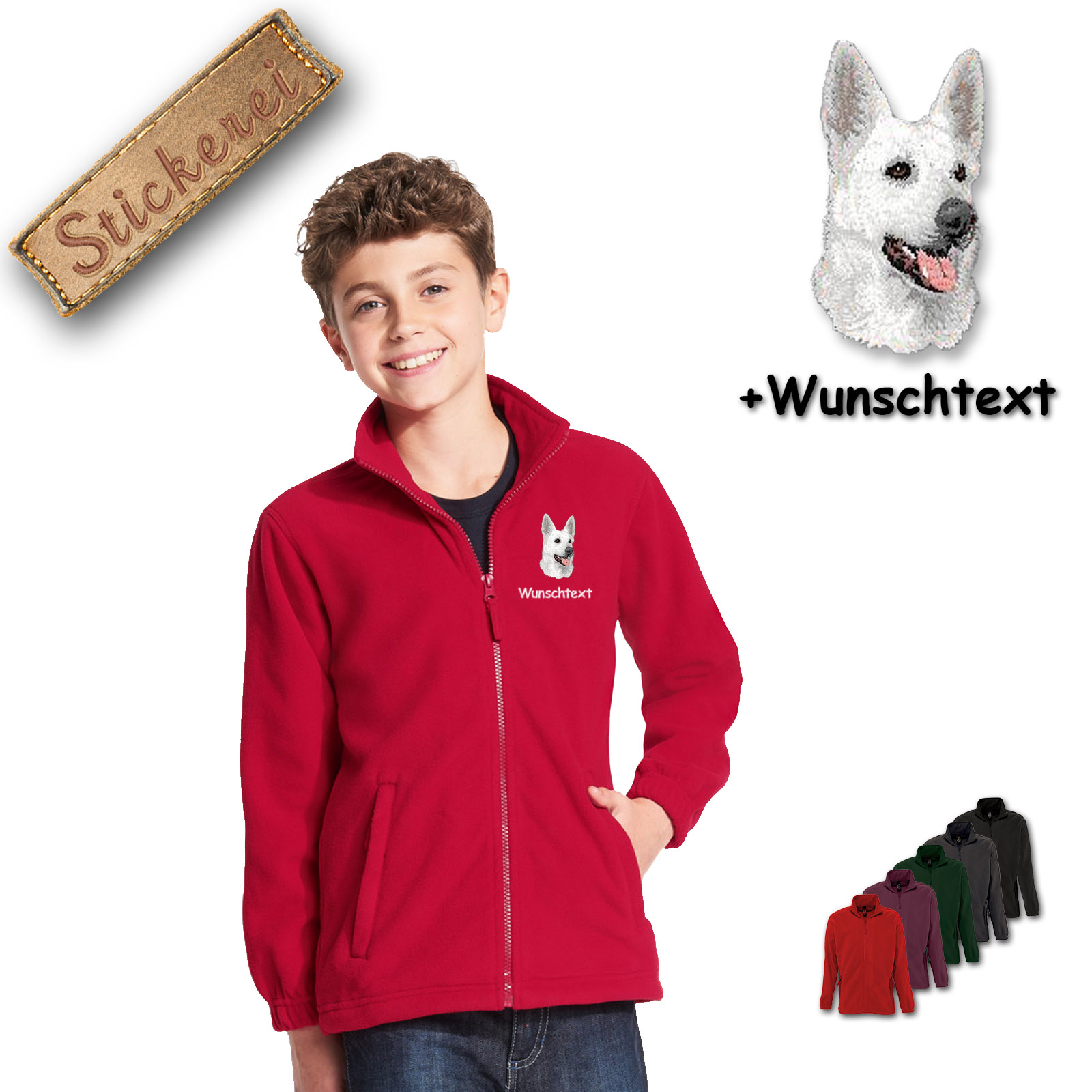 Kinder-Fleecejacke Schäferhund