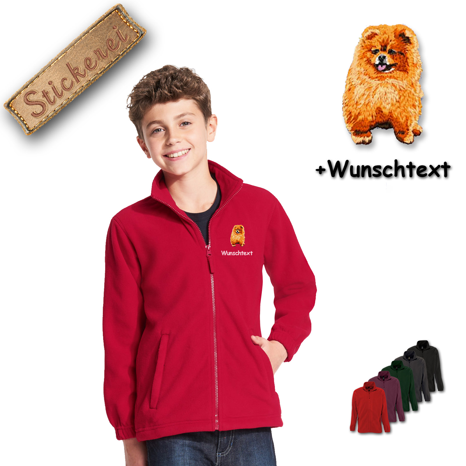 Kinder-Fleecejacke Zwergspitz