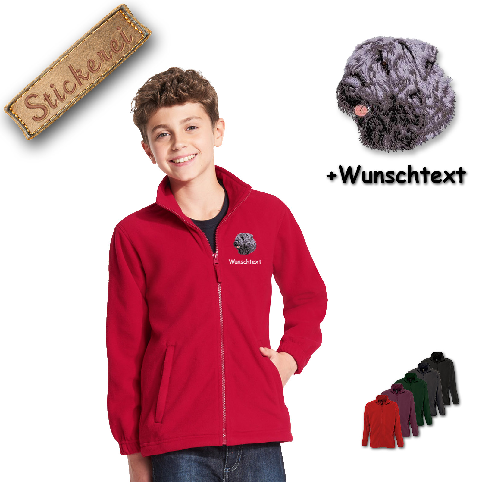 Kinder-Fleecejacke Bouvier des Flandres