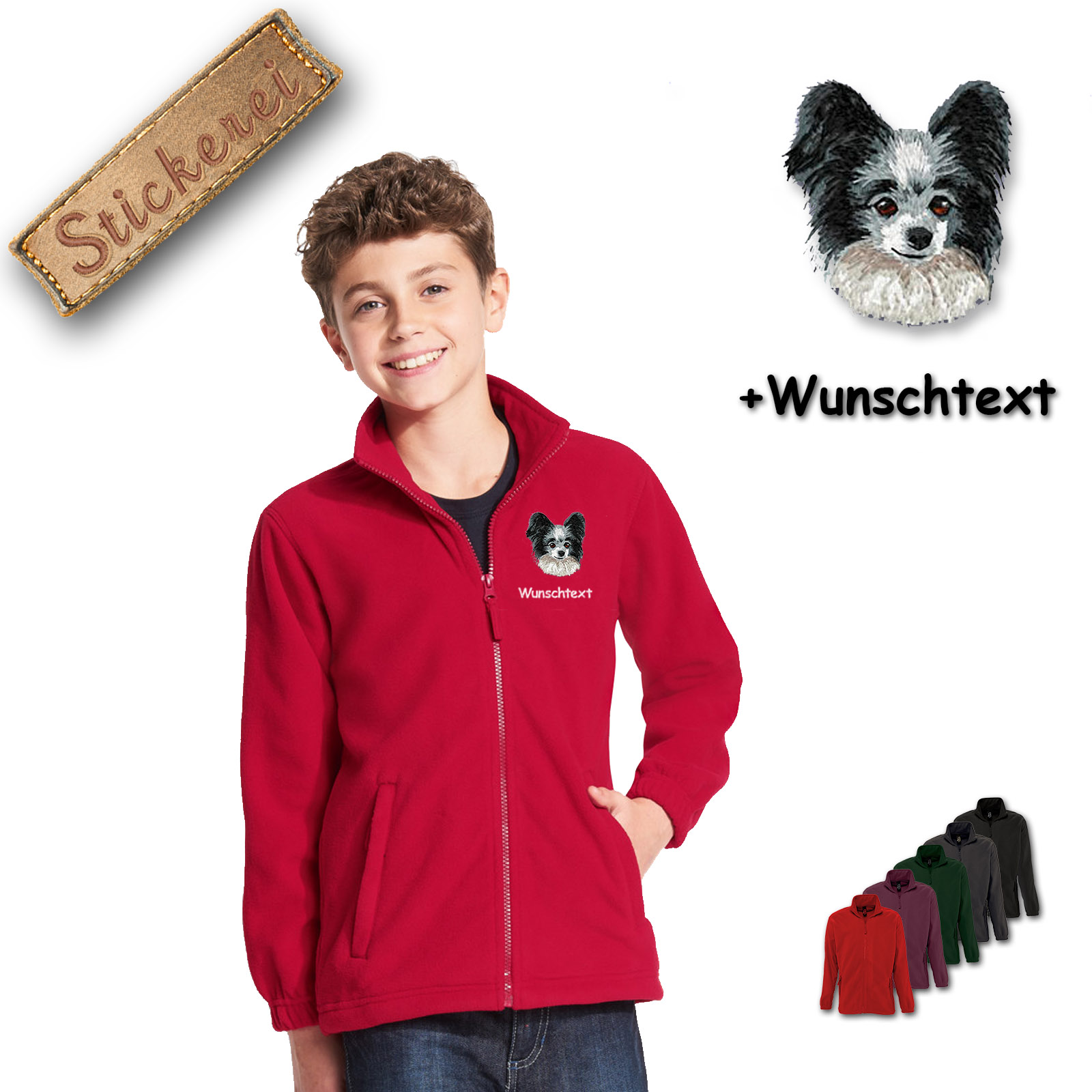 Kinder-Fleecejacke Chihuahua