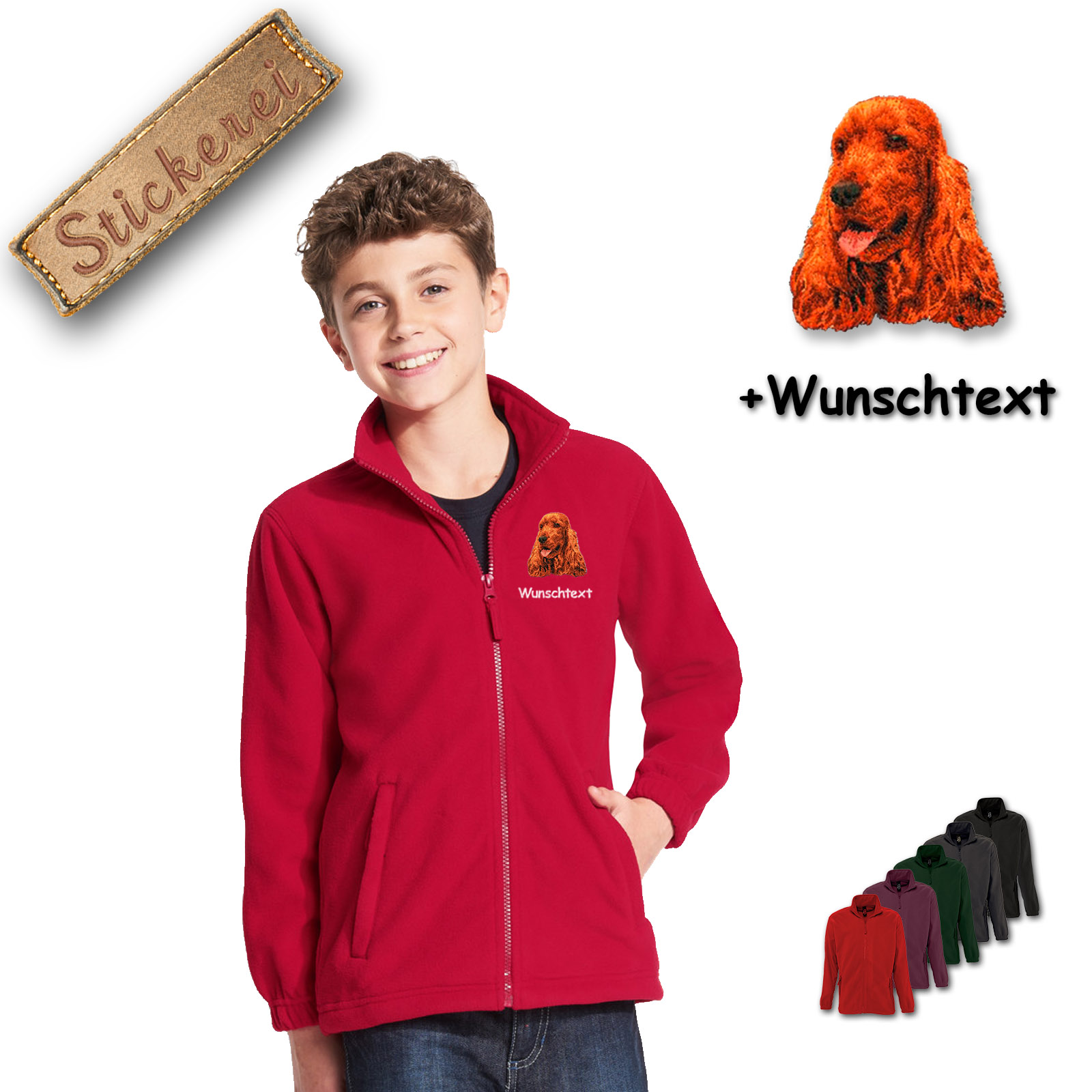 Kinder-Fleecejacke Cocker Spaniel