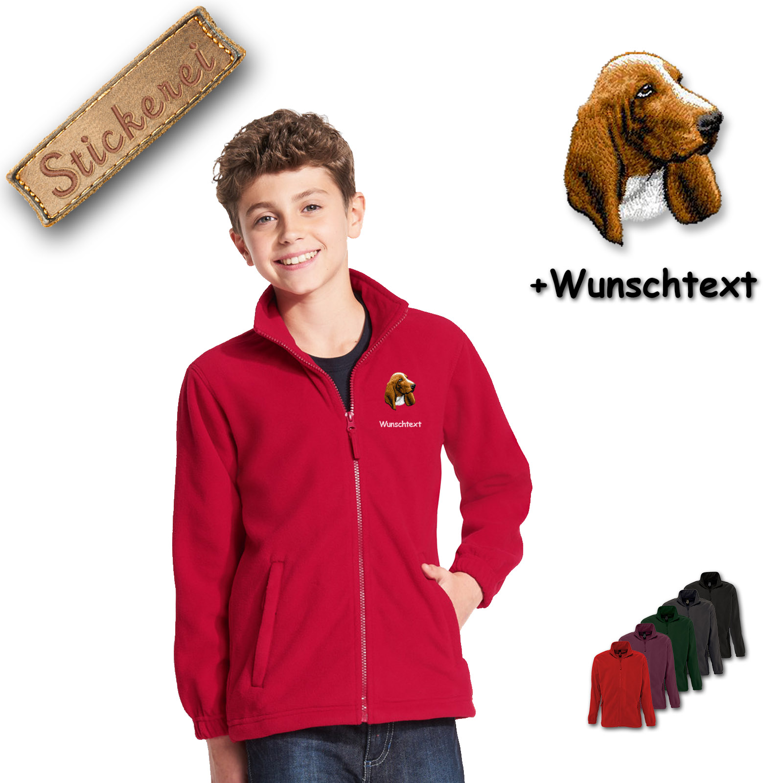 Kinder-Fleecejacke Basset
