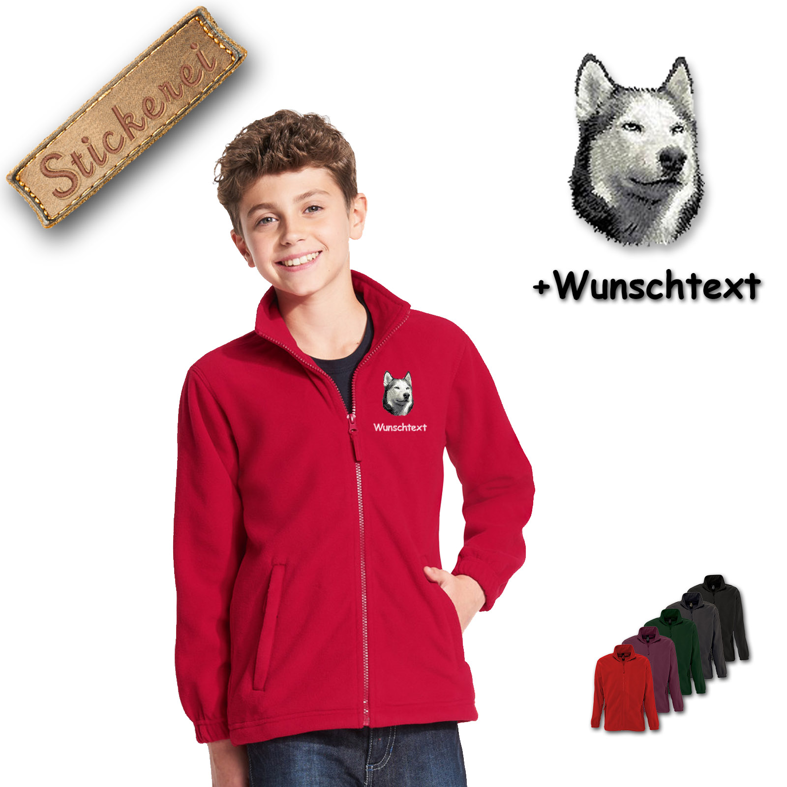 Kinder-Fleecejacke Husky