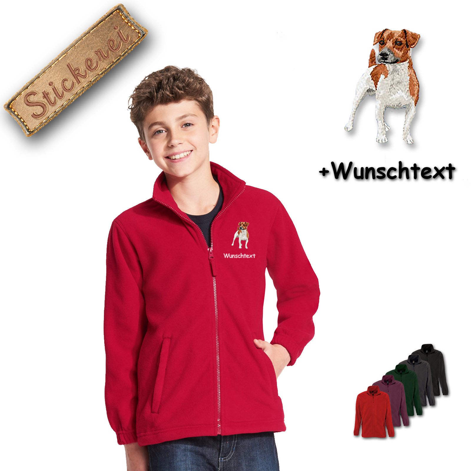Kinder-Fleecejacke Jack Russell