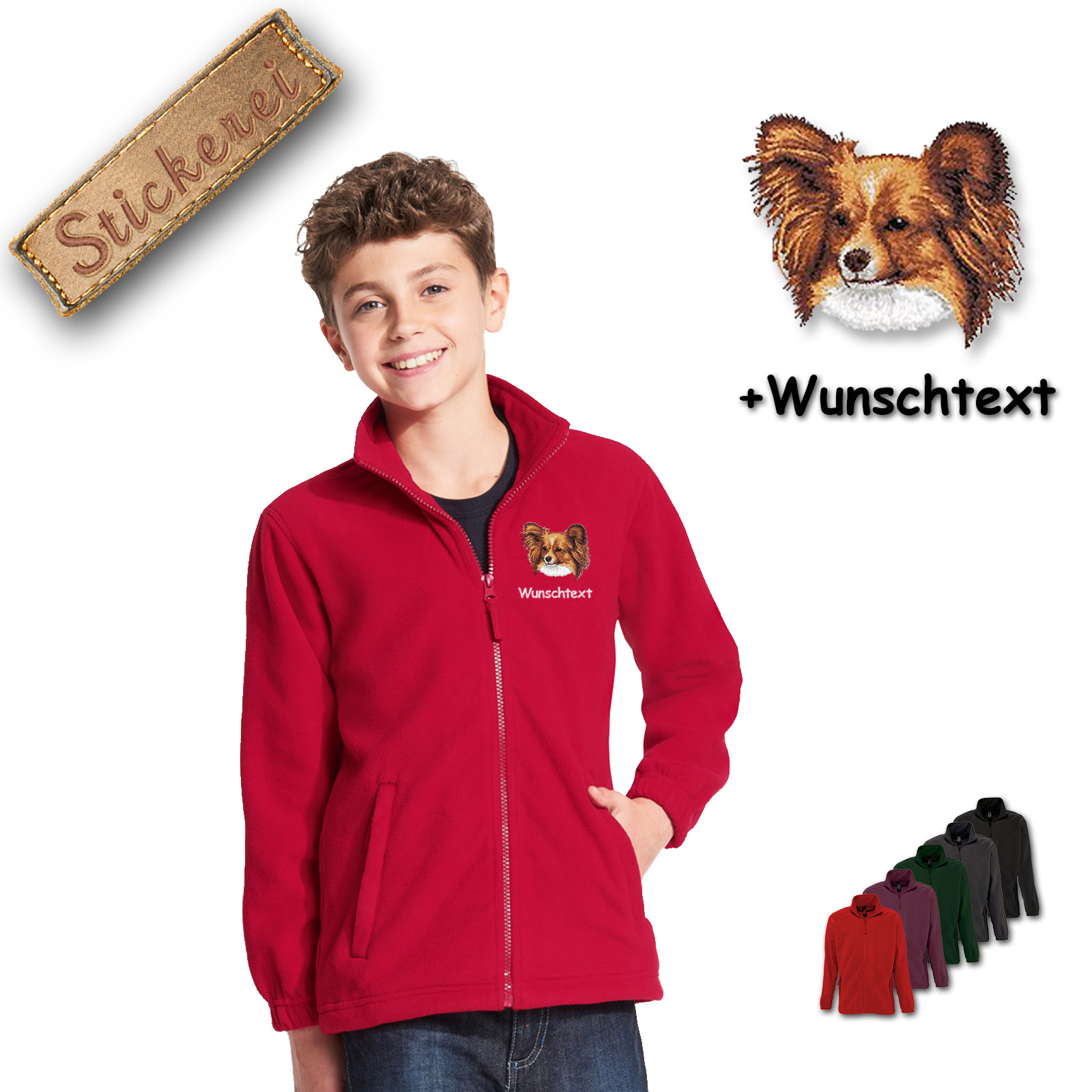 Kinder-Fleecejacke Papillon