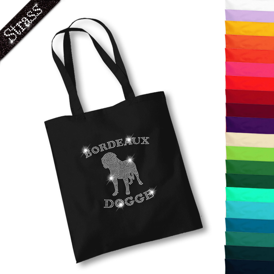 Beutel Strass Bordeauxdogge