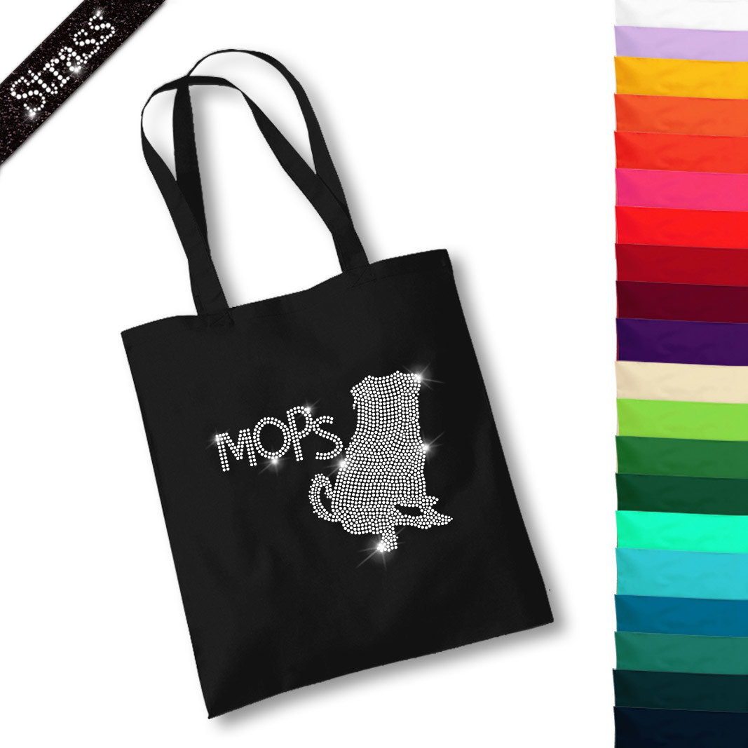Beutel Strass Mops